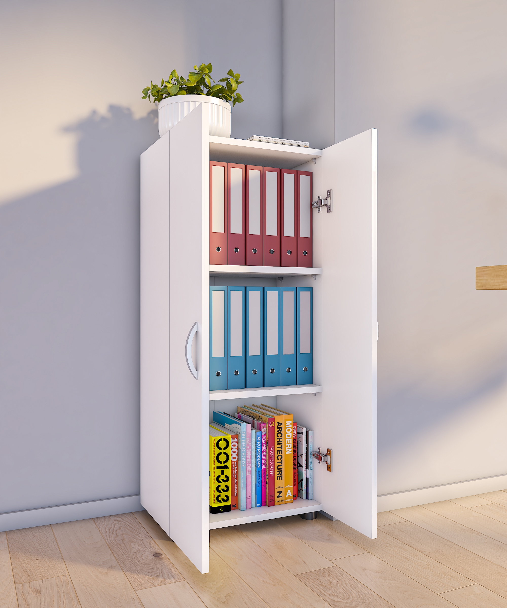 VCM Aktenschrank »Büroschrank Bücher Ordner Aktenschrank Ulas 3fach«