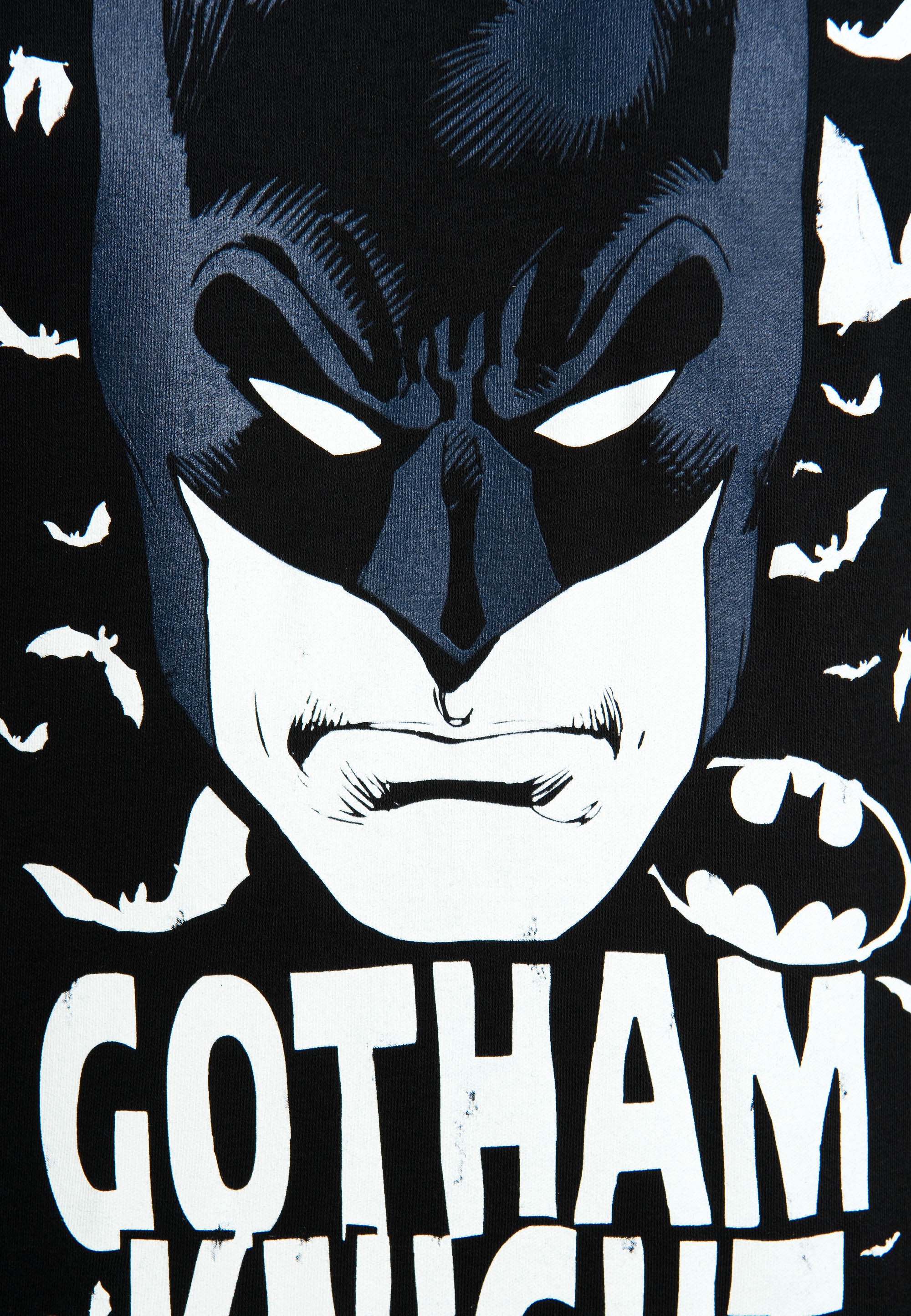 Gotham für »DC Batman Knight«, BAUR - coolem LOGOSHIRT ▷ - Batman- Frontprint mit | T-Shirt