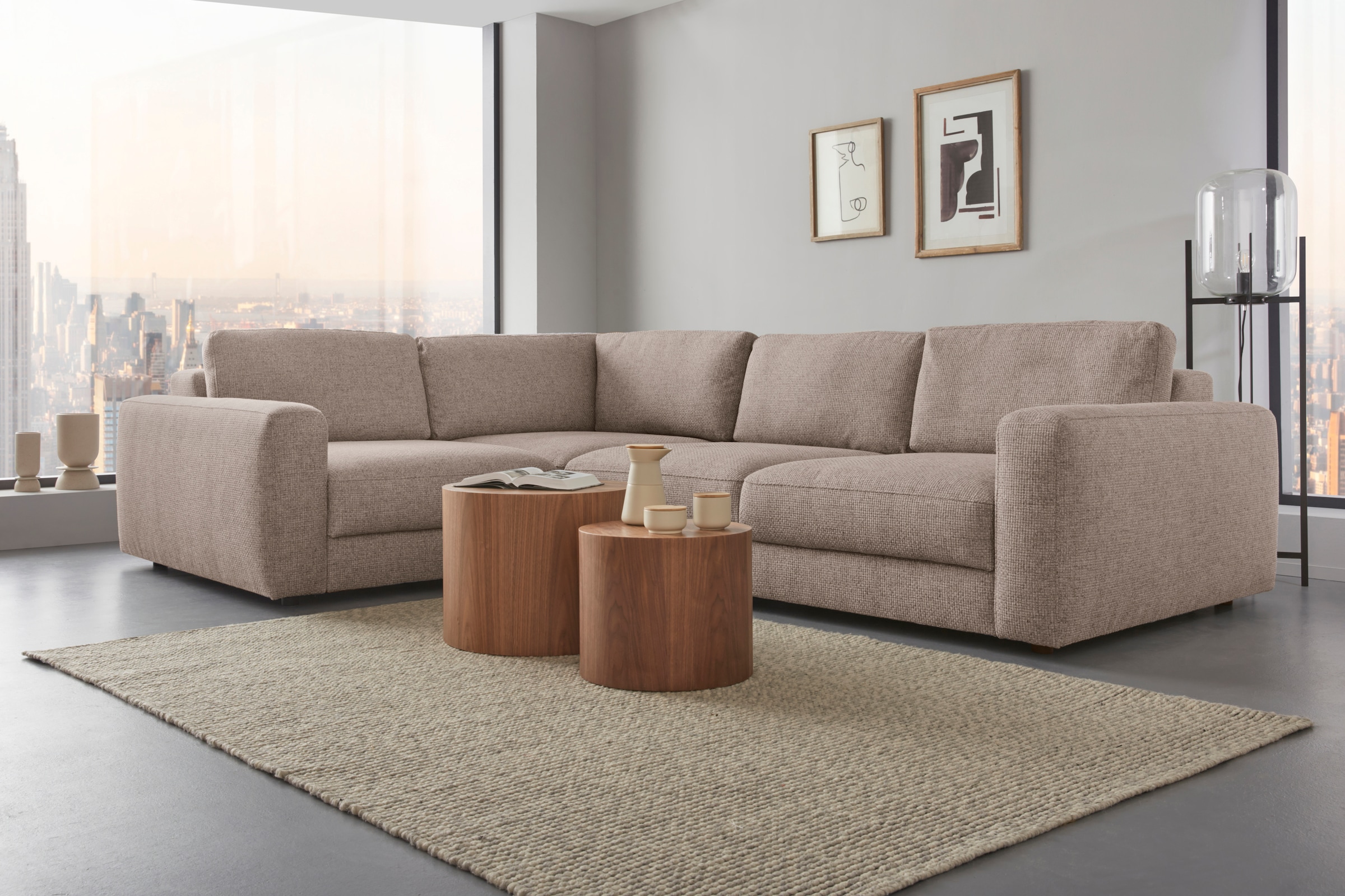 Home affaire Ecksofa "Bloomfield, Mega Polsterecke, Breite 289cm, viel Plat günstig online kaufen