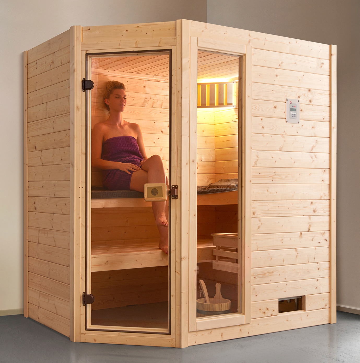 weka Sauna »Valida Eck 1«, ohne Ofen