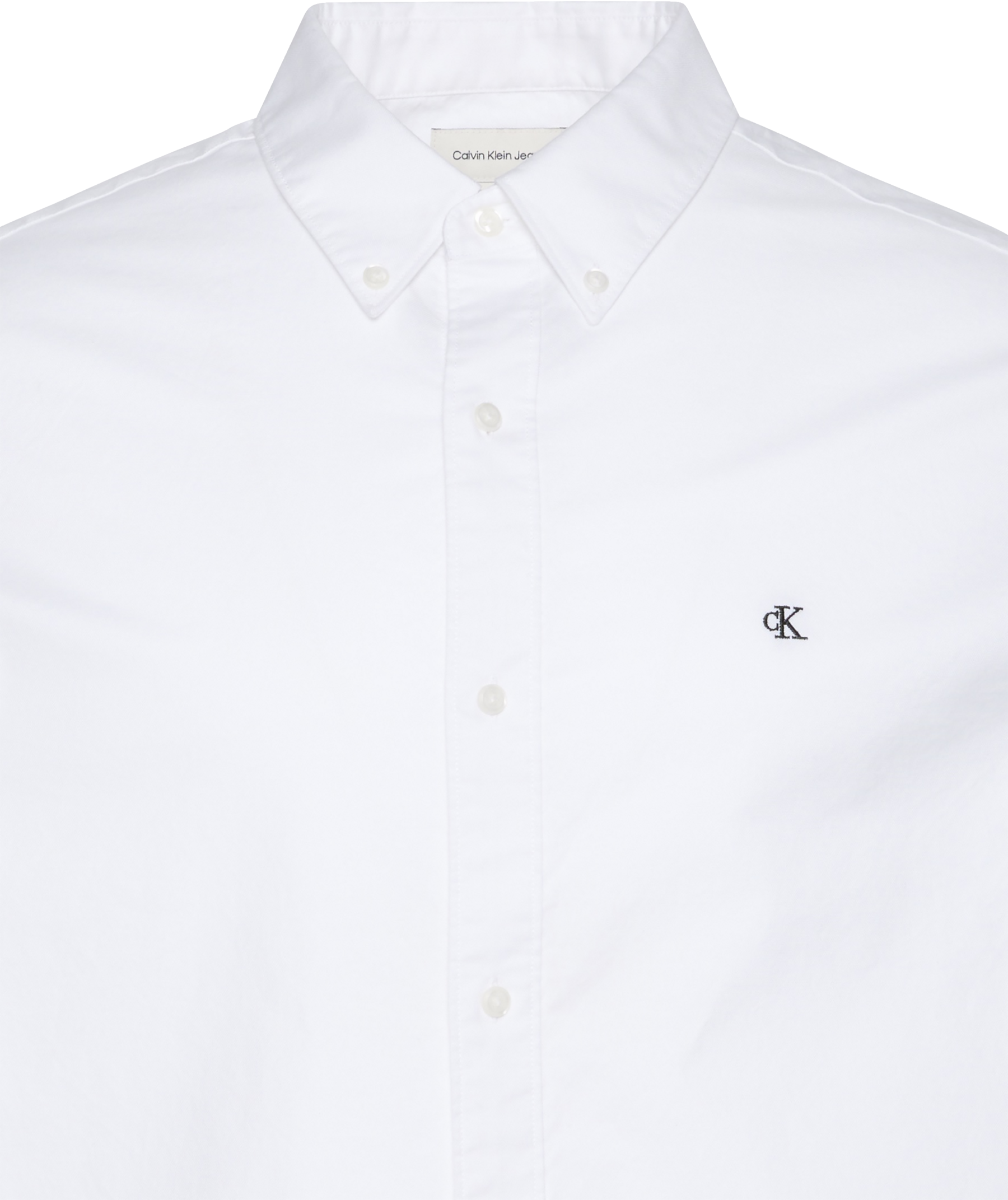 Calvin Klein Jeans Langarmhemd Button-Down-Kragen, Baumwoll-Stretch