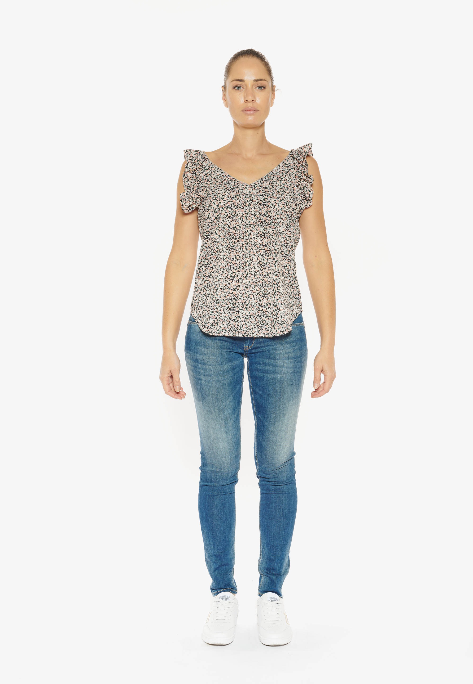 Le Temps Des Cerises Trägertop »JOSHUA«, mit floralem Allover-Print