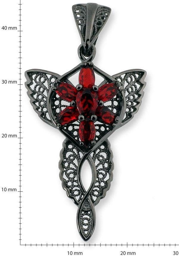 Der Herr der Ringe Kettenanhänger »Dark Years Collection Arwens Abendstern Filigran klein 20003698« Made in Germany mit Zirkonia (synth.) ZN11780