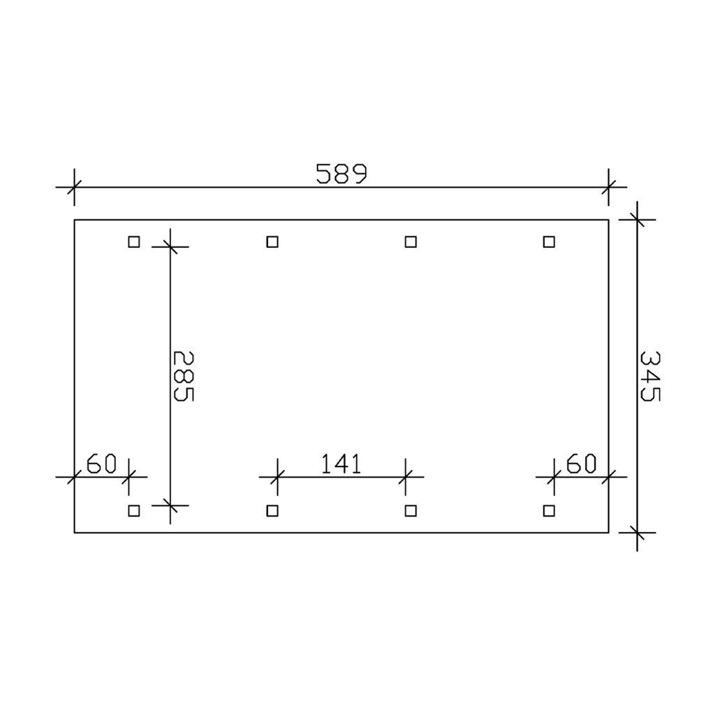 Skanholz Einzelcarport »Spreewald«, Fichtenholz, 285 cm, grün