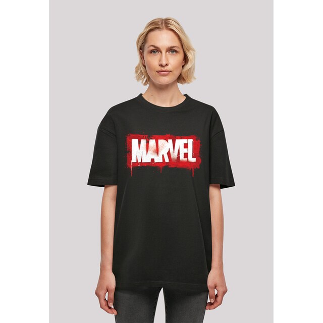 F4NT4STIC Kurzarmshirt »Damen Marvel Spray Logo with Ladies Oversized  Boyfriend Tee«, (1 tlg.) online bestellen | BAUR