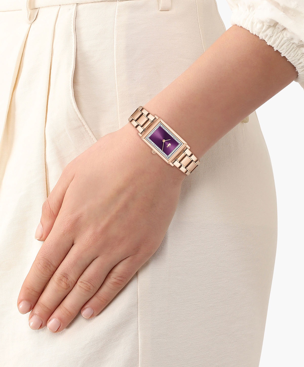 Lacoste Quarzuhr »CATHERINE«, Armbanduhr, Damenuhr, analog, Glaskristalle, Edelstahlarmband