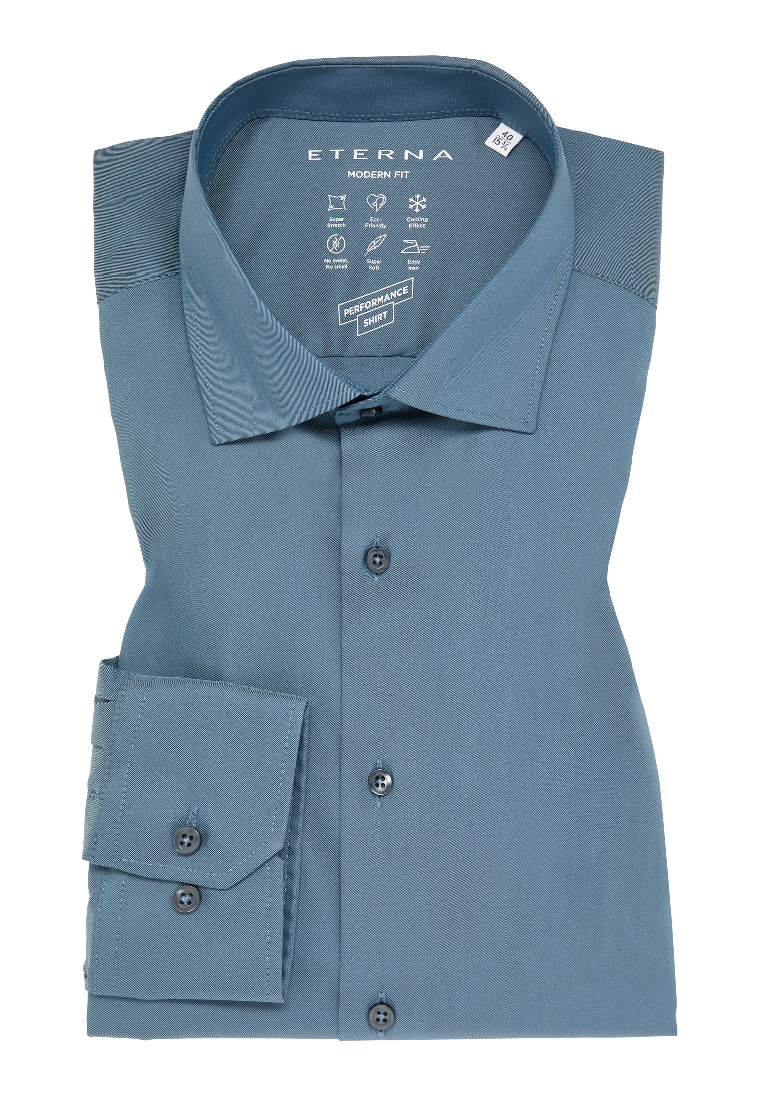 Eterna Langarmhemd »MODERN FIT«, EASY IRON (bügelleicht)
