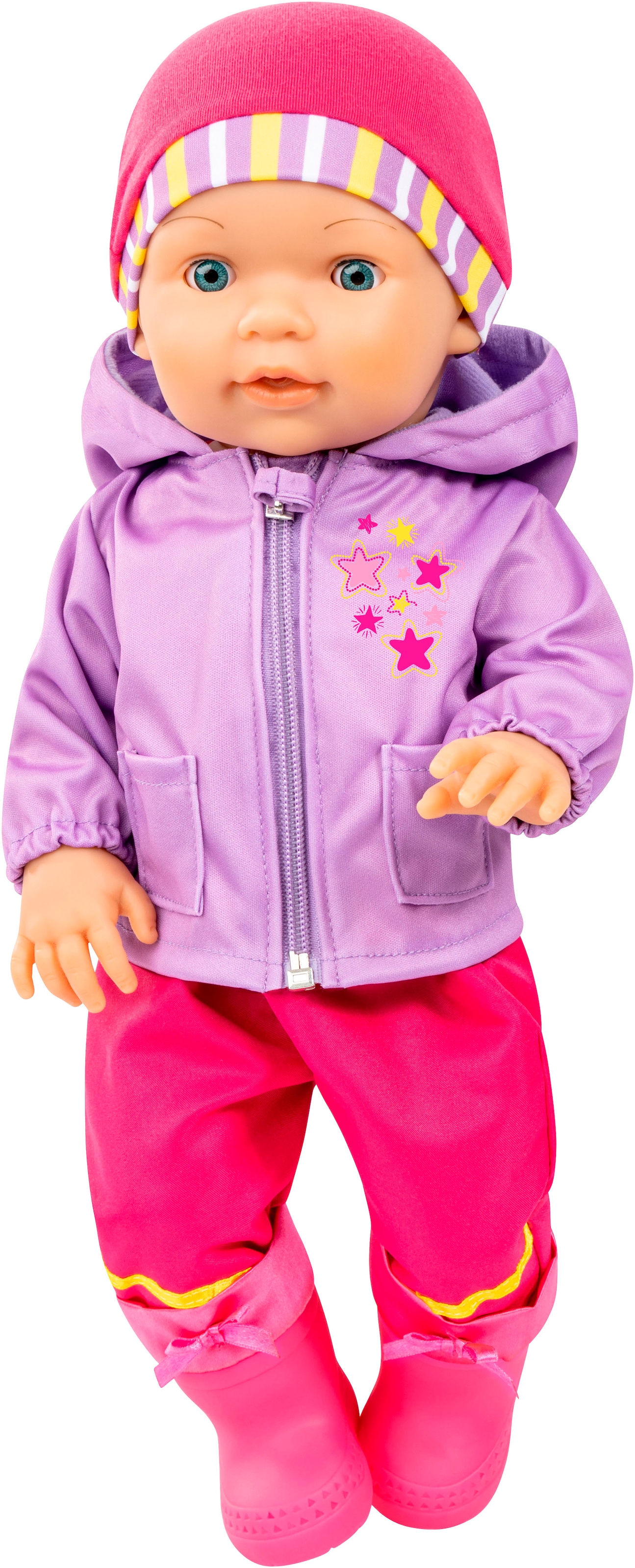 Bayer Puppenkleidung »Regen-Set pink/lila«, (Set, 4 tlg.)