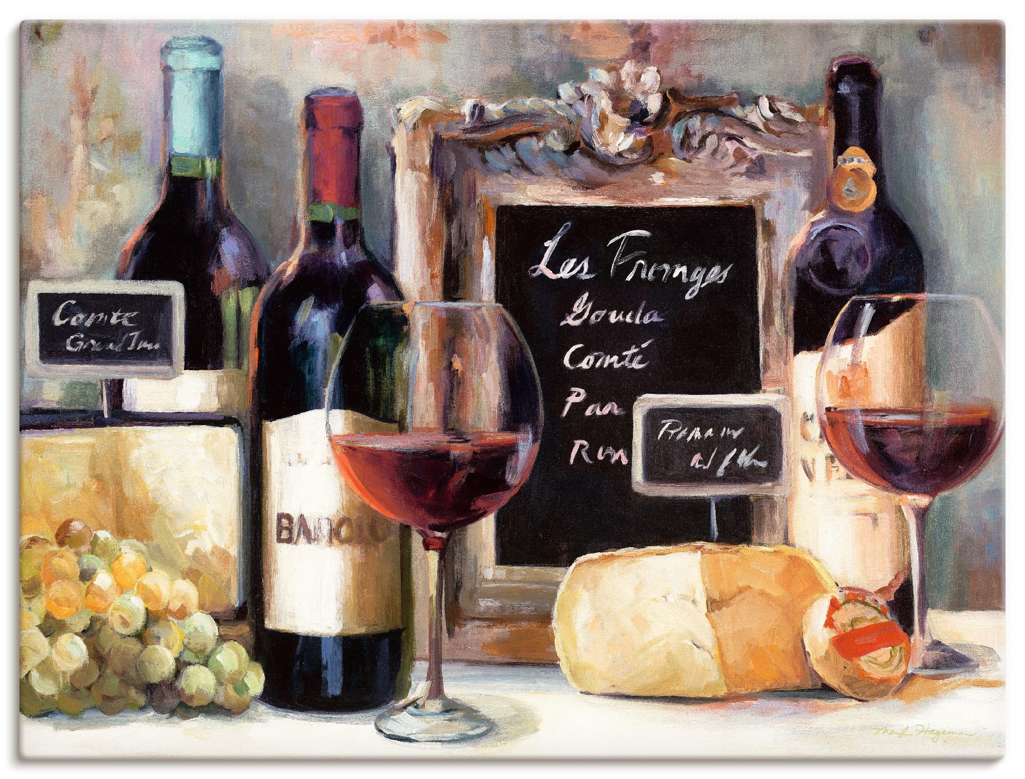 Artland Wandbild »Käse«, kaufen oder (1 Getränke, Größen Leinwandbild, Wandaufkleber | Poster in BAUR versch. St.), als