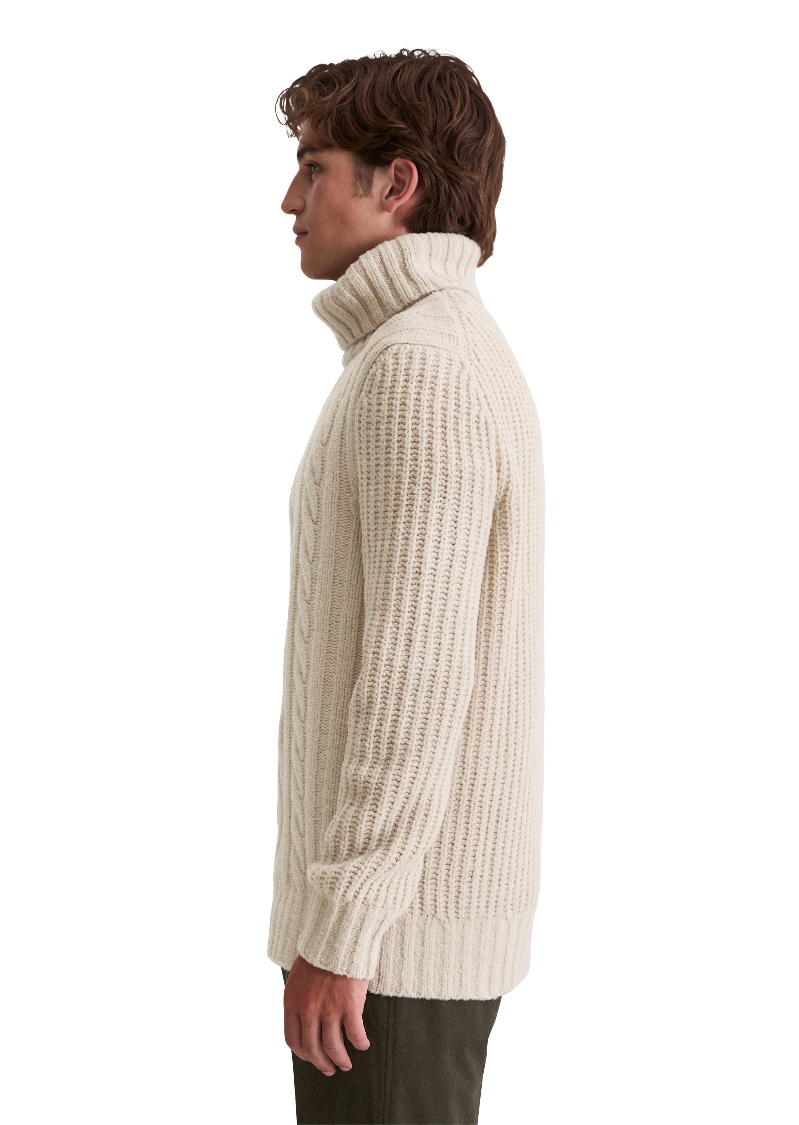 Marc O'Polo Rollkragenpullover »mit markantem Zopfmuster«