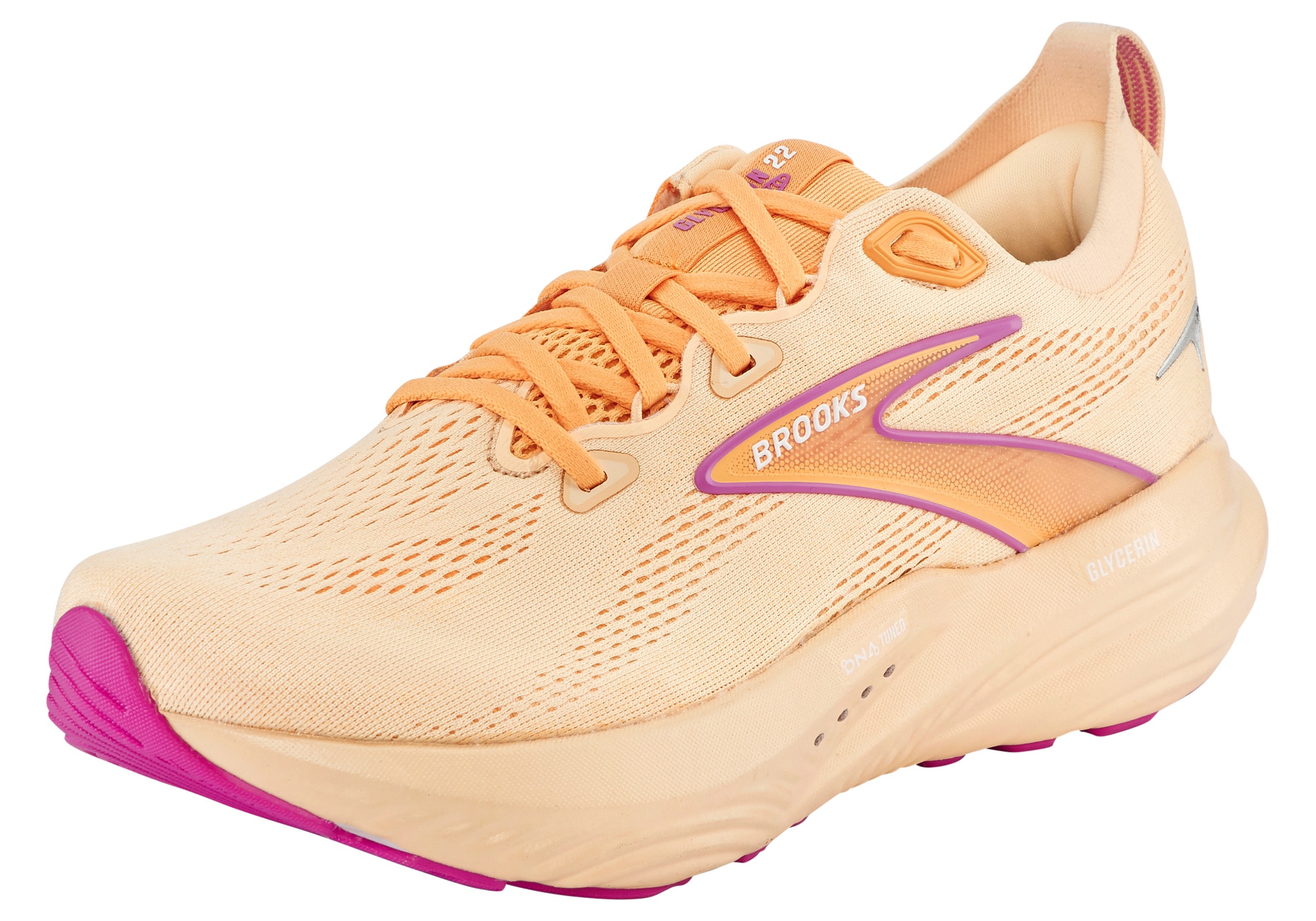 BROOKS Damen Laufschuh "BROOKS GLYCERIN 22", Gr. 42,5sherbert, apricot, pink, Textil, Schuhe