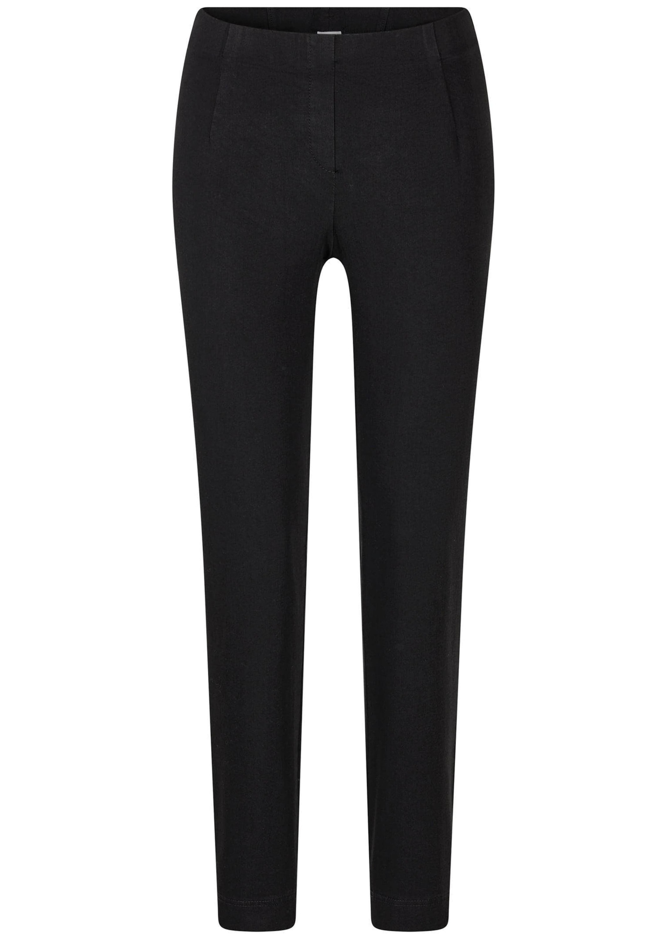 GOLDNER Chinohose "Jerseyhose mit Schlupfbund" Reissverschluß-Optik