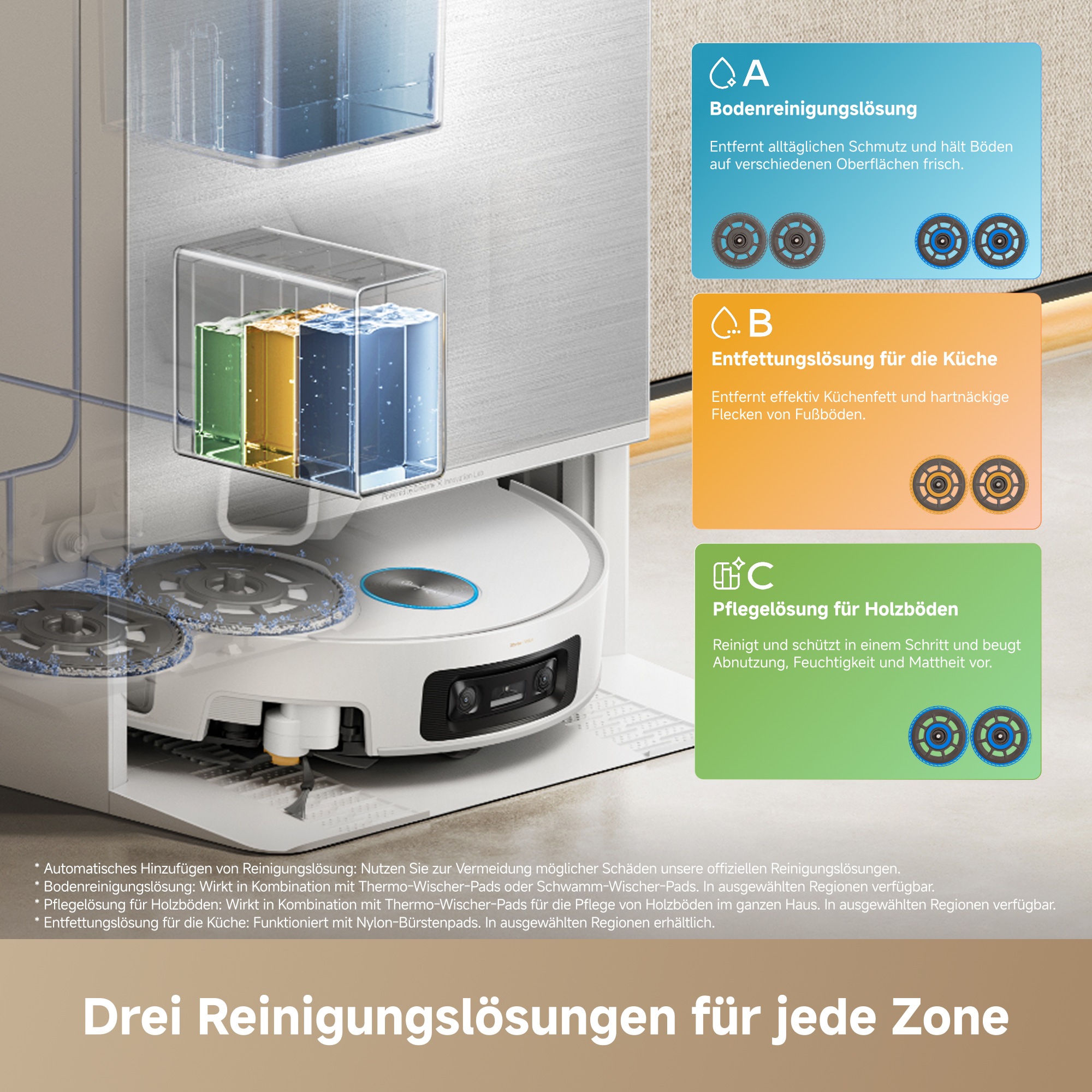 Dreame Saugroboter »X60 Pro Ultra Complete« 42.000 Pa , Multi-Wischmopp, KI-Dual-Kamera