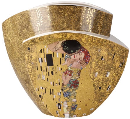 Goebel Tischvase "Gustav Klimt - Der Kuss / Adele Bloch Bauer", (1 St.), Vase aus Porzellan, Höhe ca. 20 cm
