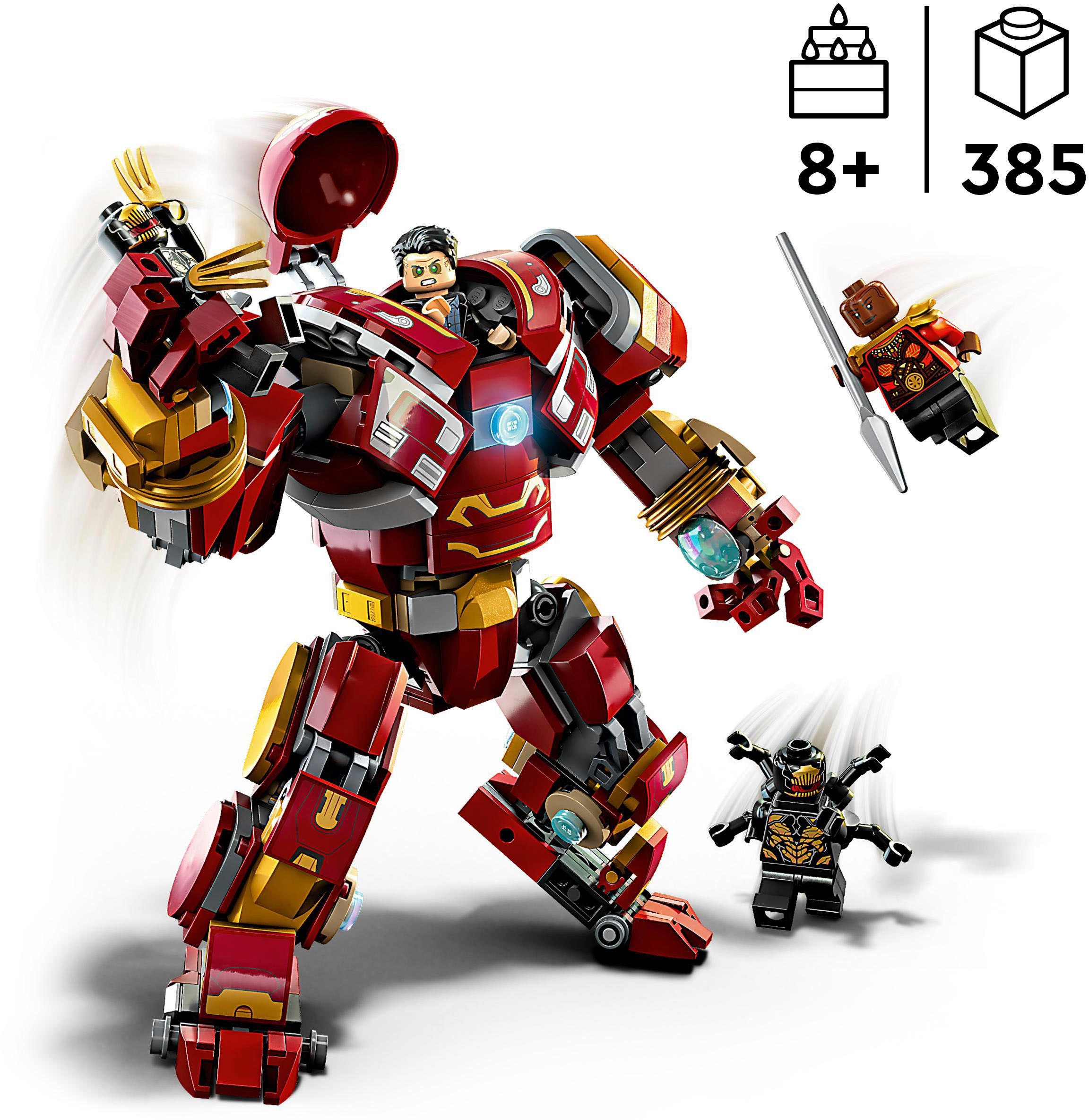 LEGO® Konstruktionsspielsteine »Hulkbuster: Der Kampf von Wakanda (76247), LEGO® Marvel«, (385 St.), Made in Europe