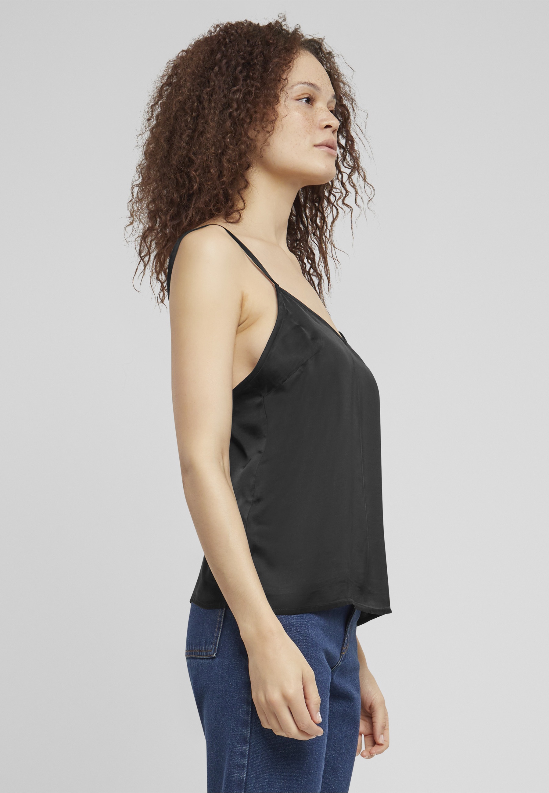 URBAN CLASSICS Tanktop »Urban Classics Damen Ladies Viscose Satin Slip Top«