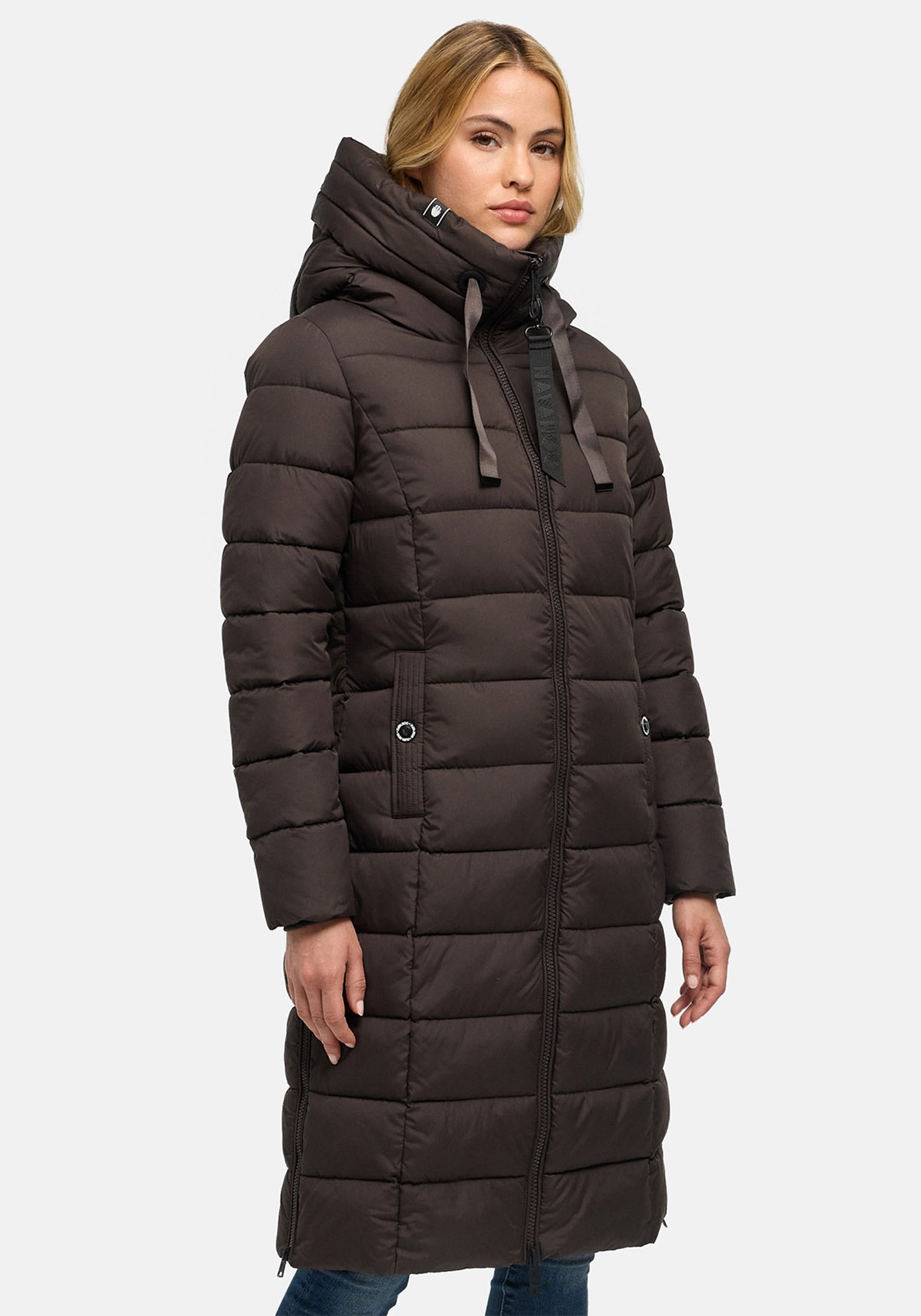 Navahoo Winterjacke »Mondmaedchen« Extra langer Schnitt mit seitlichen Schlitzen
