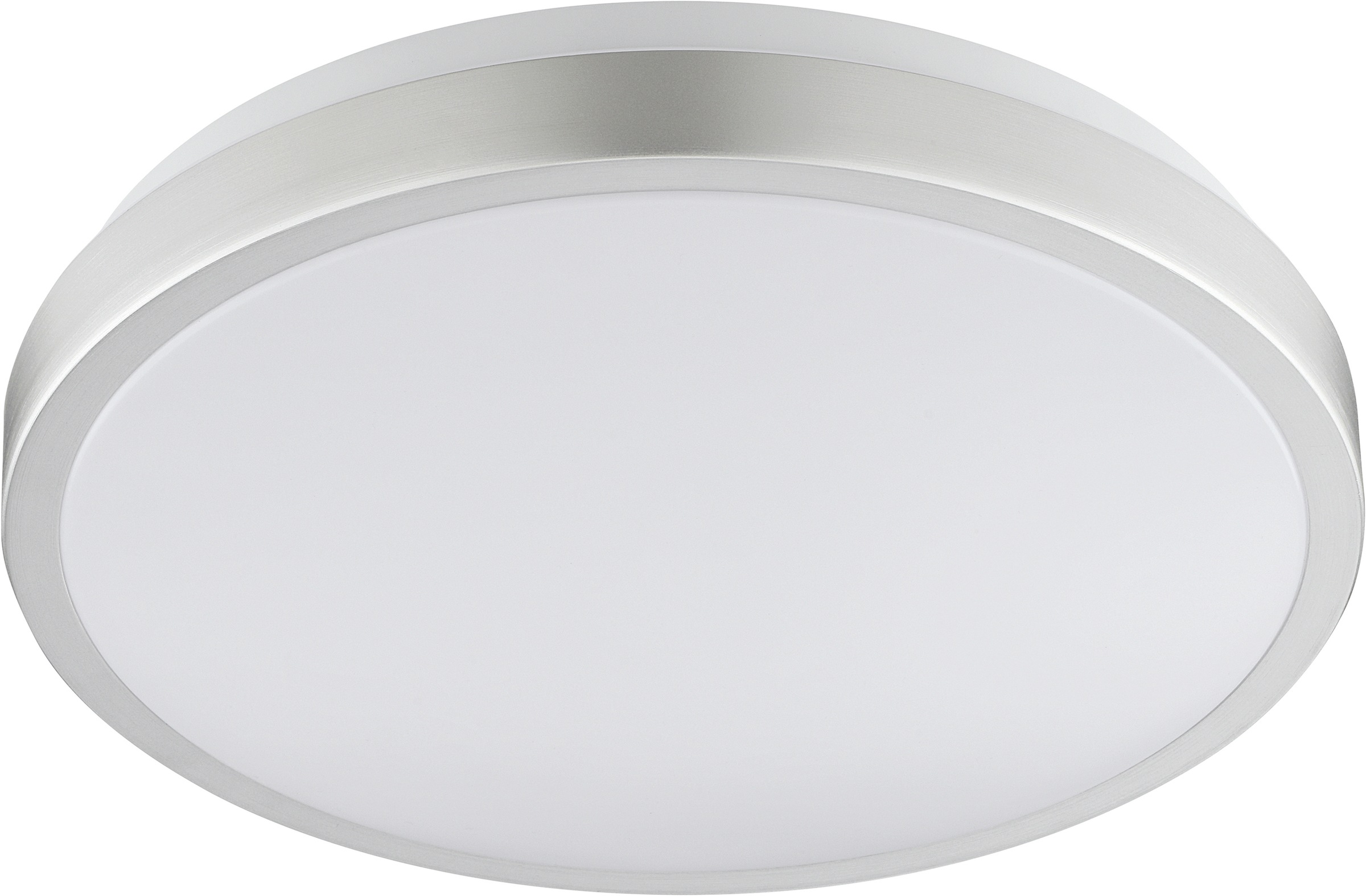Brilliant LED Deckenleuchte »Livas« LED-Modul 1 Stk. Warmweiß Ø 33cm, 2600 lm, 3000 K, Präsenzsensor, nickelfarben