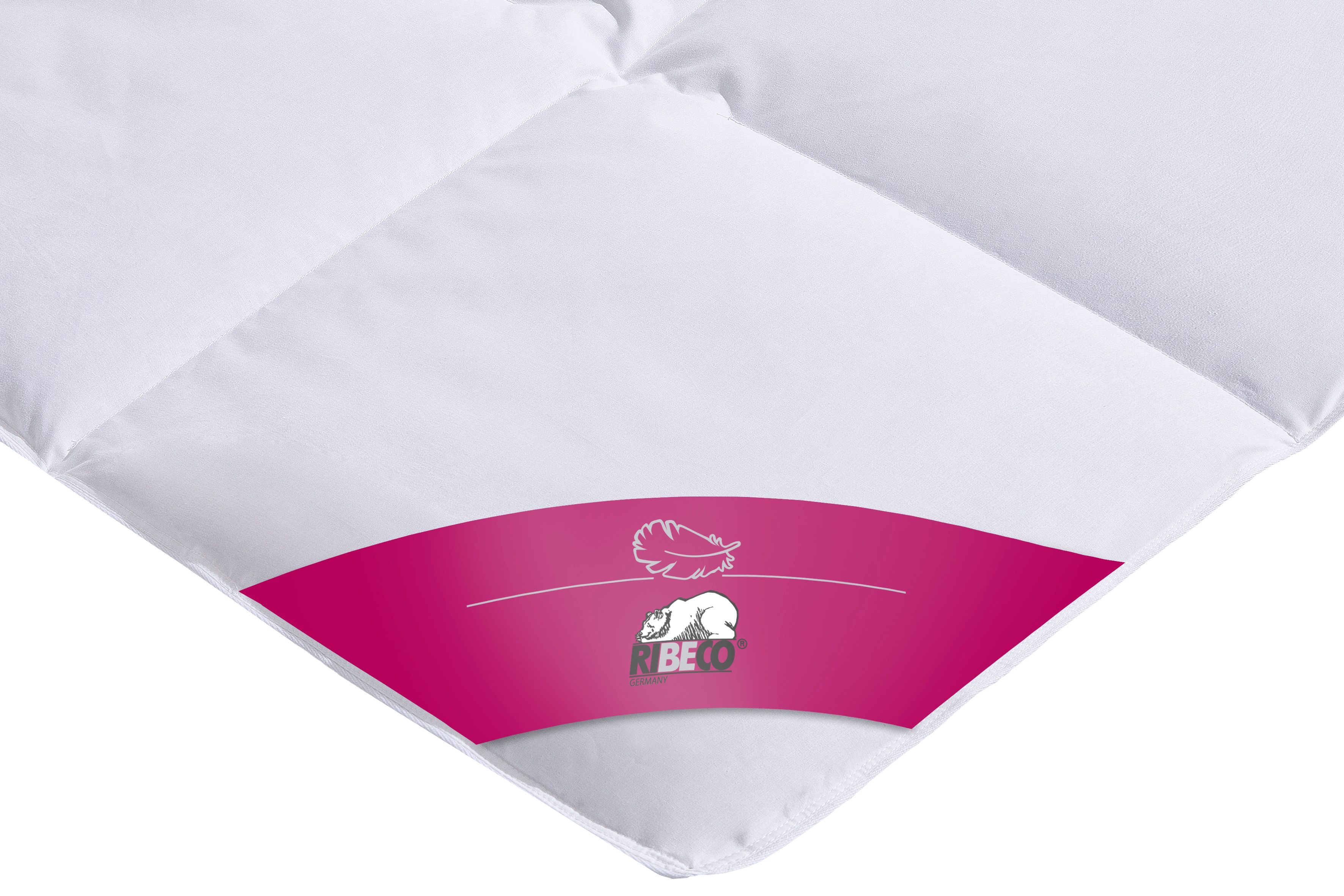 Thumbnail - RIBECO Daunenbettdecke "Johanna" normal Füllung 80Daunen20Federn Bezug Baumwolle 1 Stk. tlg. Naturprodukt zum TOP-Preis