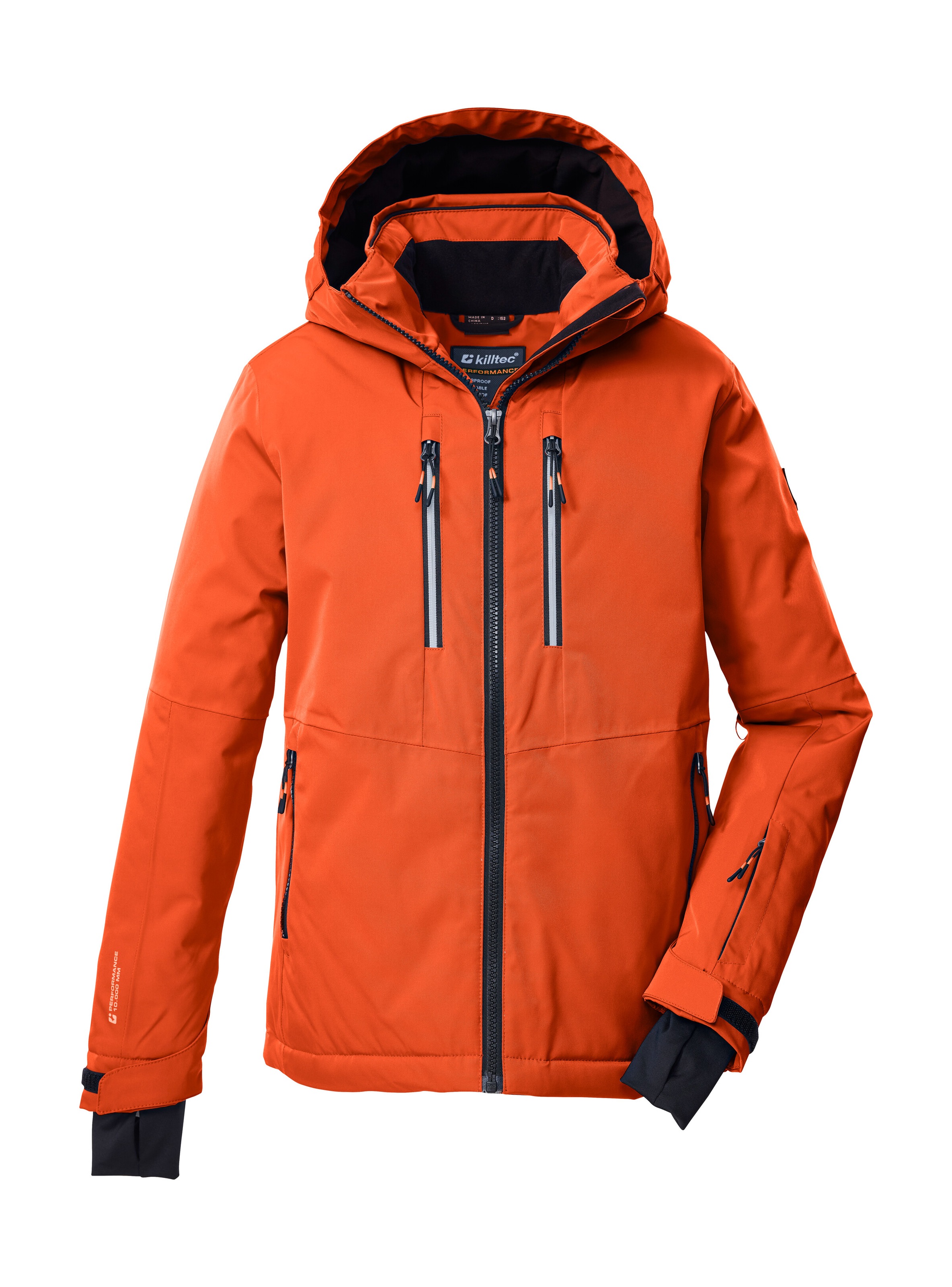 Killtec Skijacke "KSW 191 BYS SKI JCKT" Wasserdichte Kinderjacke mit Kapuze, Schneefang und Reflektoren
