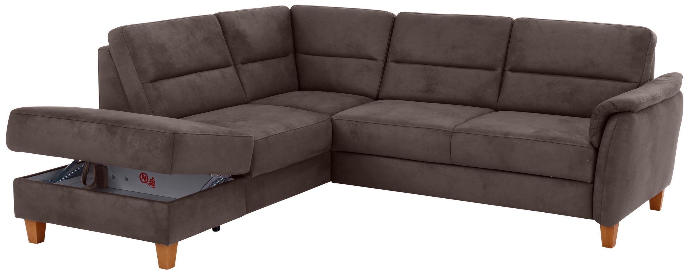 Home affaire Ecksofa »Palmera L-Form«, Federkern, wahlweise mit Bettfunktion und mit/ohne Stauraum