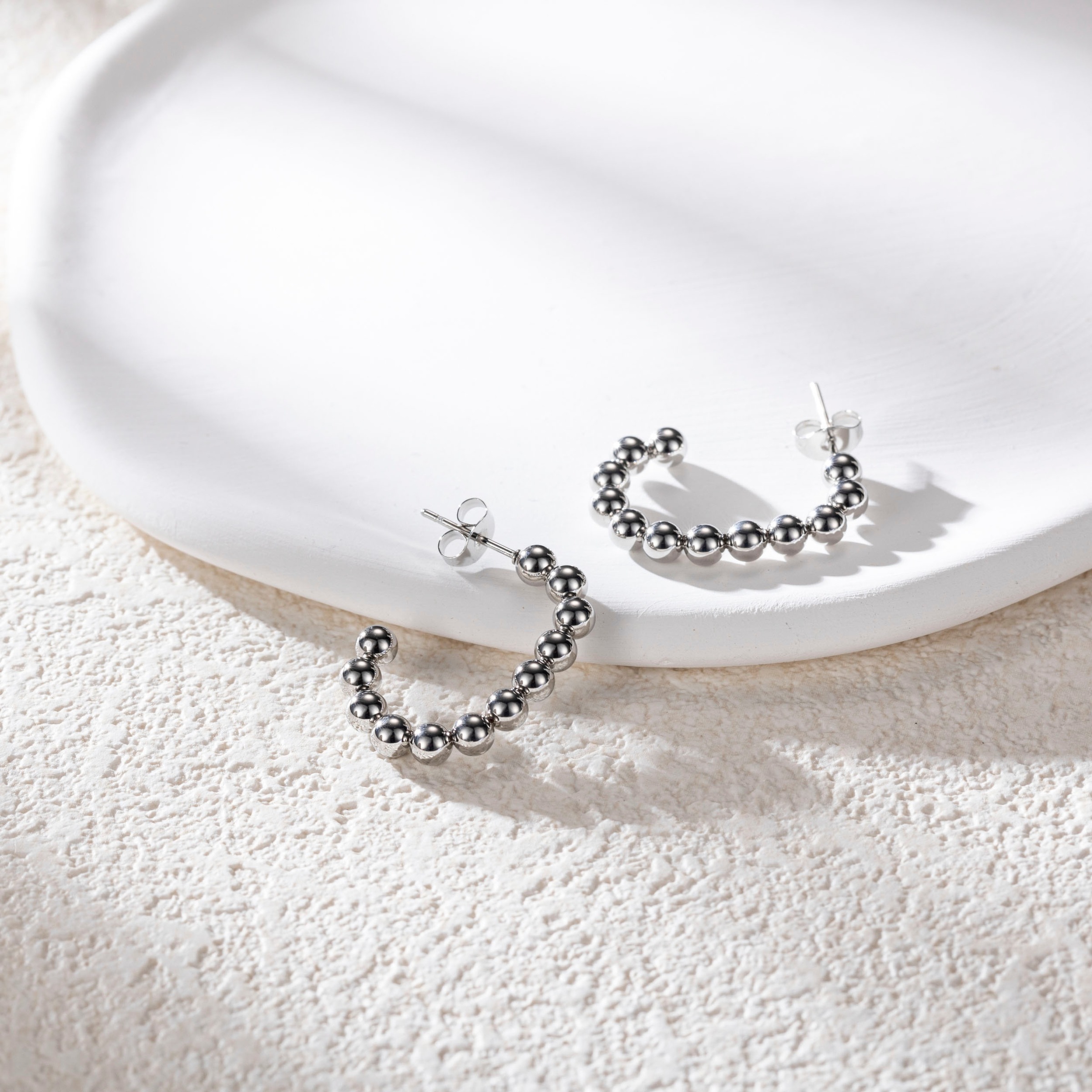 Firetti Paar Creolen »Schmuck Geschenk Edelstahl Ohrschmuck Ohrringe Bubble«