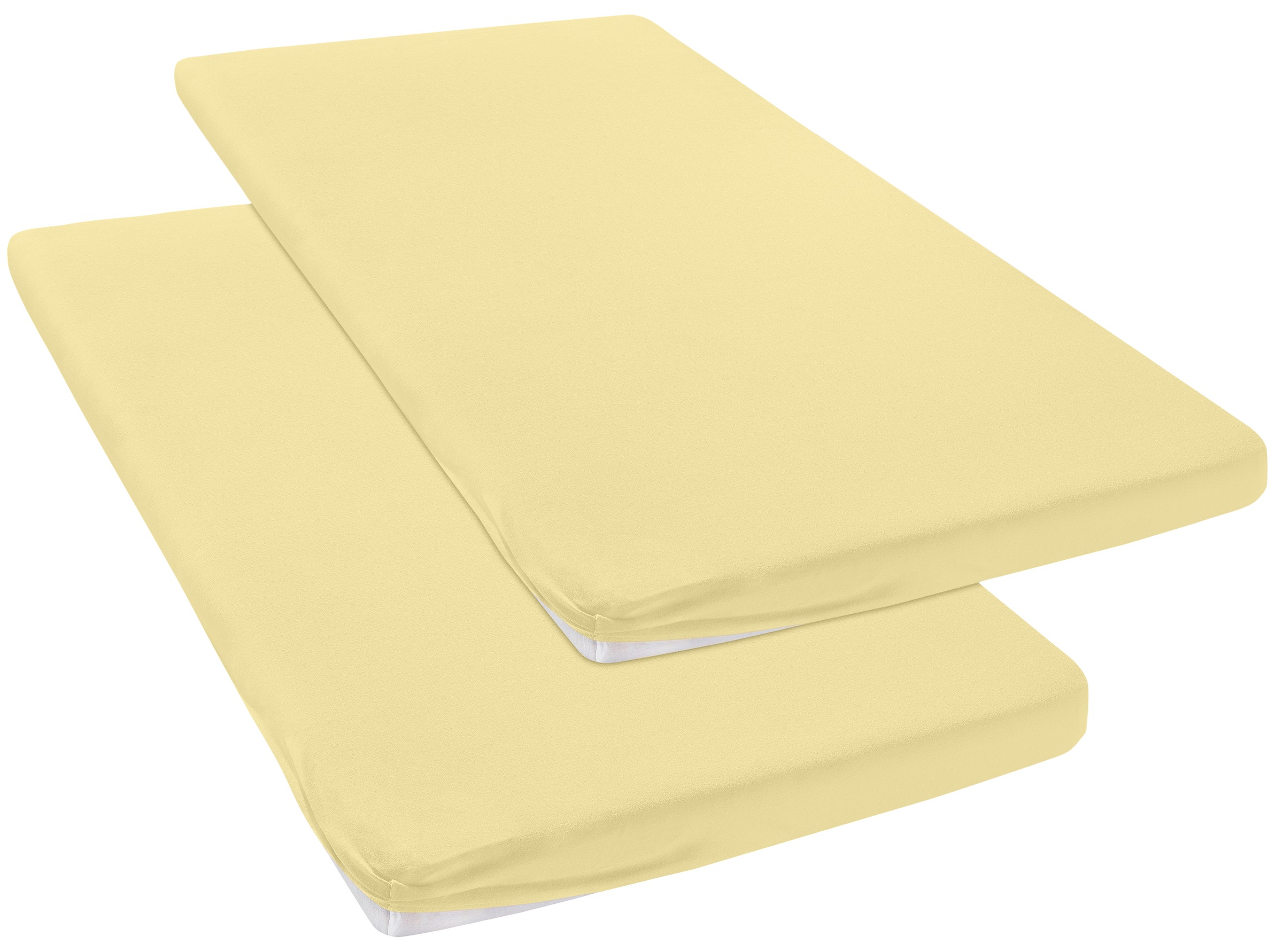 Spannbettlaken OTTO HOME, B:90cm L:200cmgelb, Jersey, Obermaterial: 100% Baumwolle, Bettlaken, "Physalis Topper Comfort, in Gr. 90x200, 140x200 oder