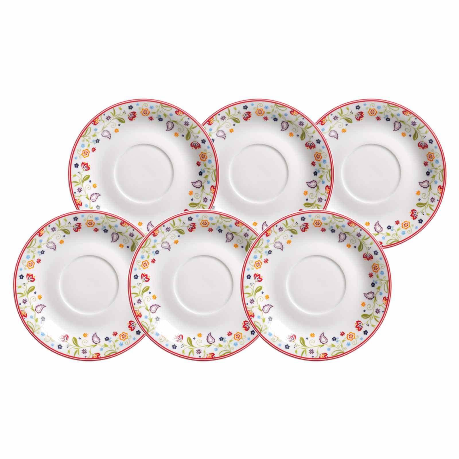 Untertasse "Jumbountertassen Shanti ø 17 cm 6er Set bunt", bunt, RITZENHOFF & BREKER, Speiseteller