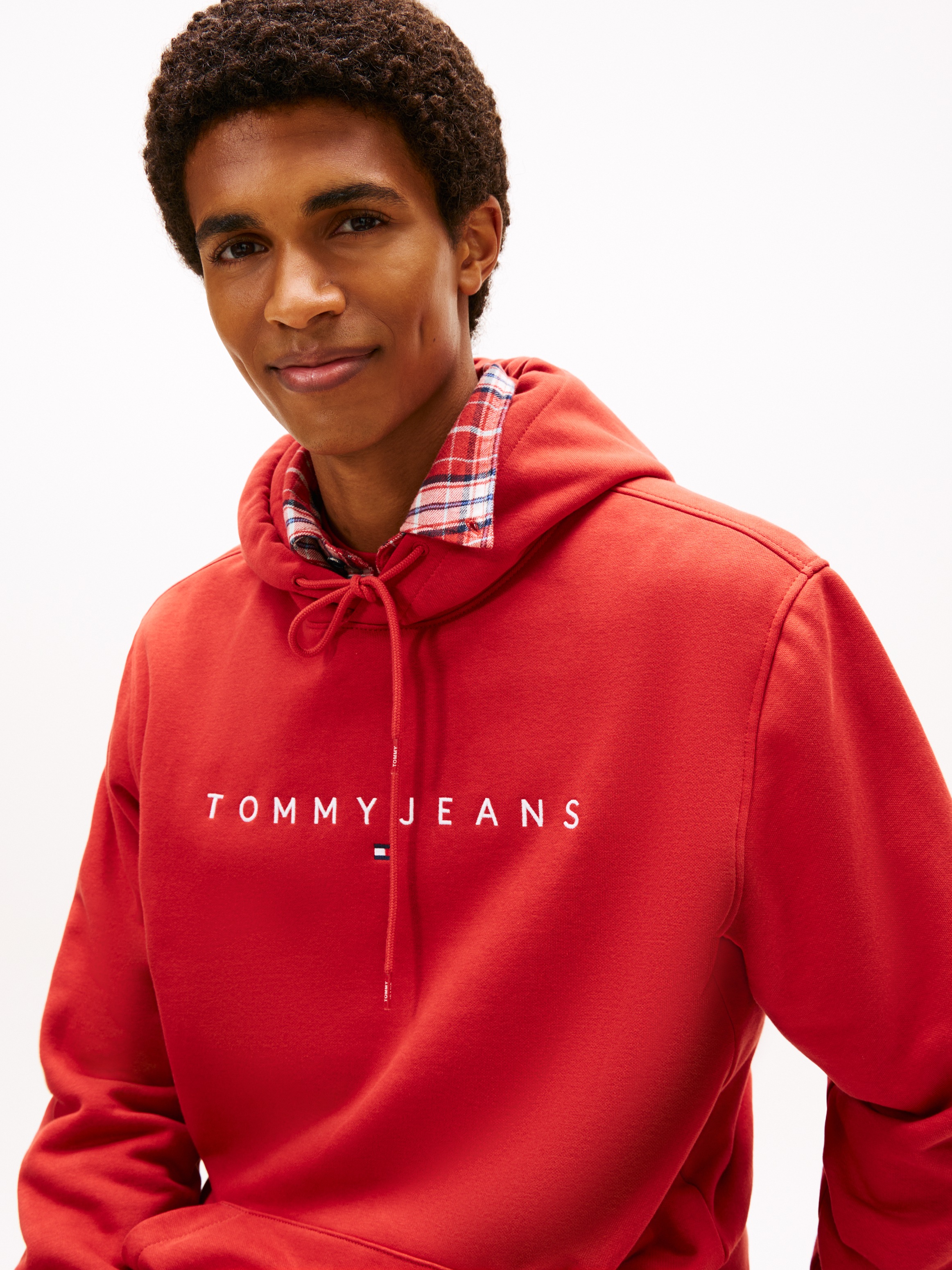 Tommy Jeans Hoodie "TJM REG LINEAR LOGO HOODIE EXT", mit Logo-Stickerei günstig online kaufen