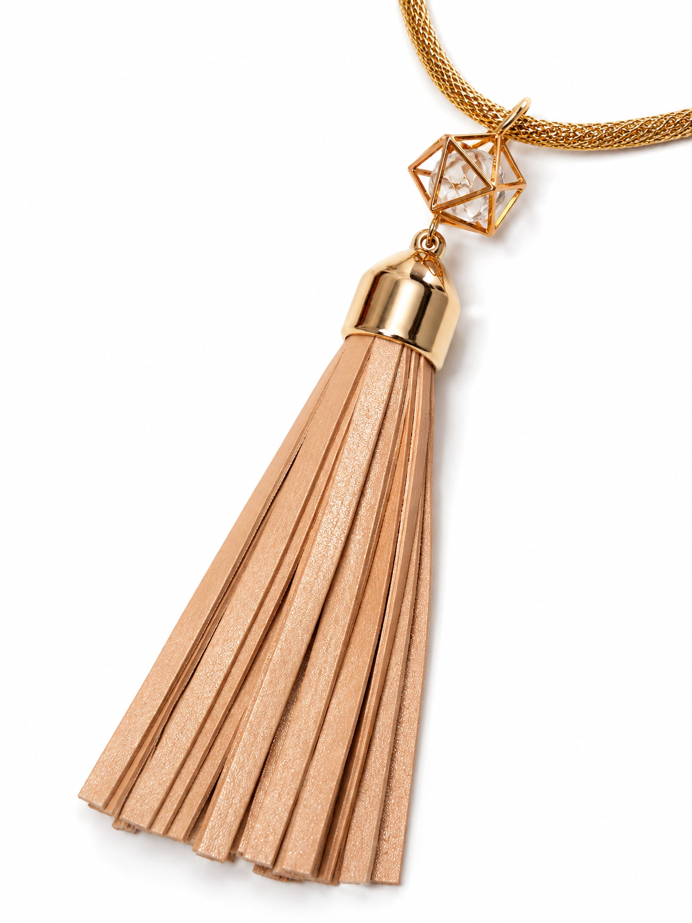 COLLEZIONE ALESSANDRO Lange Kette »Gesa« mit Quaste und Glasstein