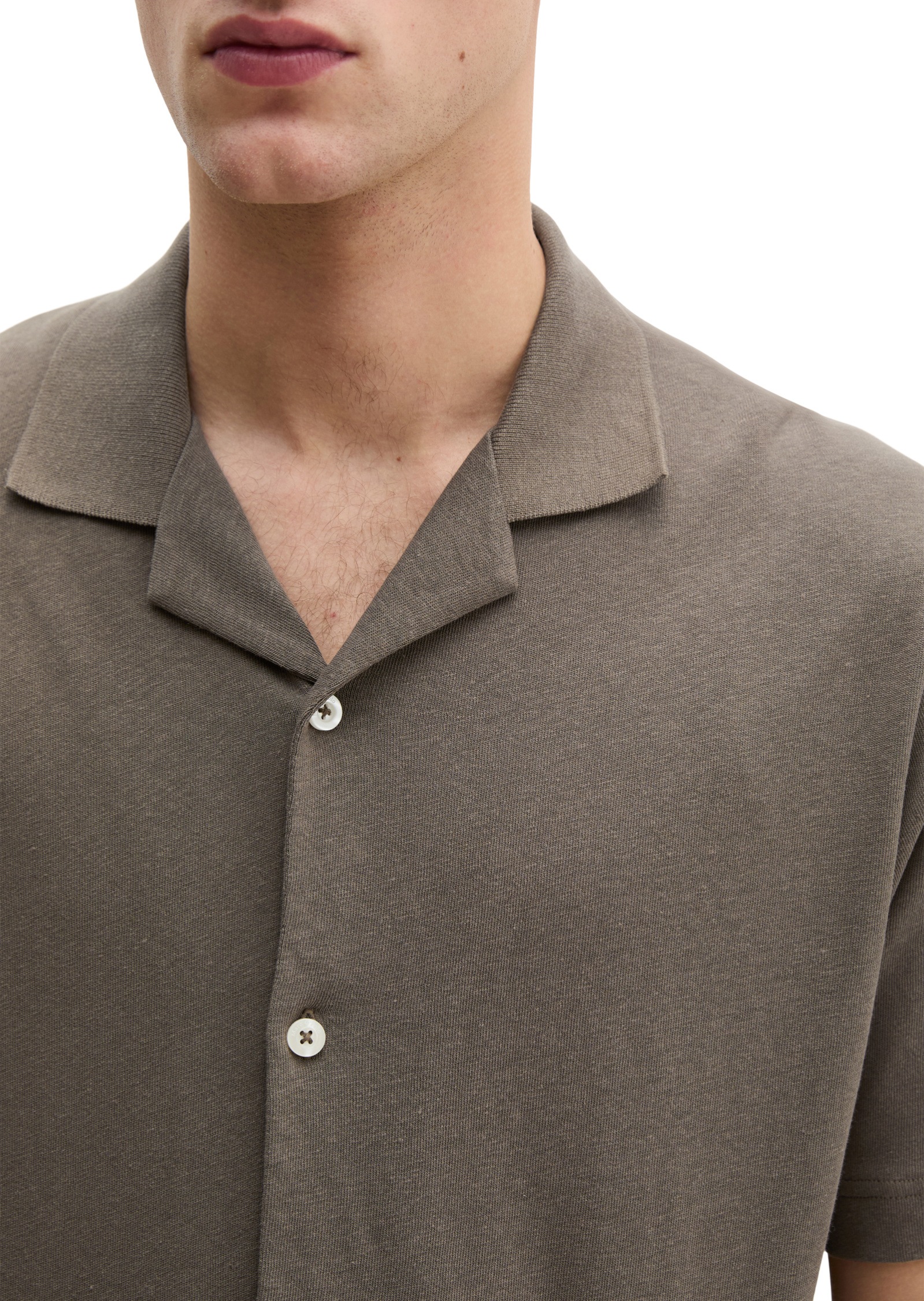 Marc O'Polo Poloshirt »aus Baumwoll-Leinen-Mix«