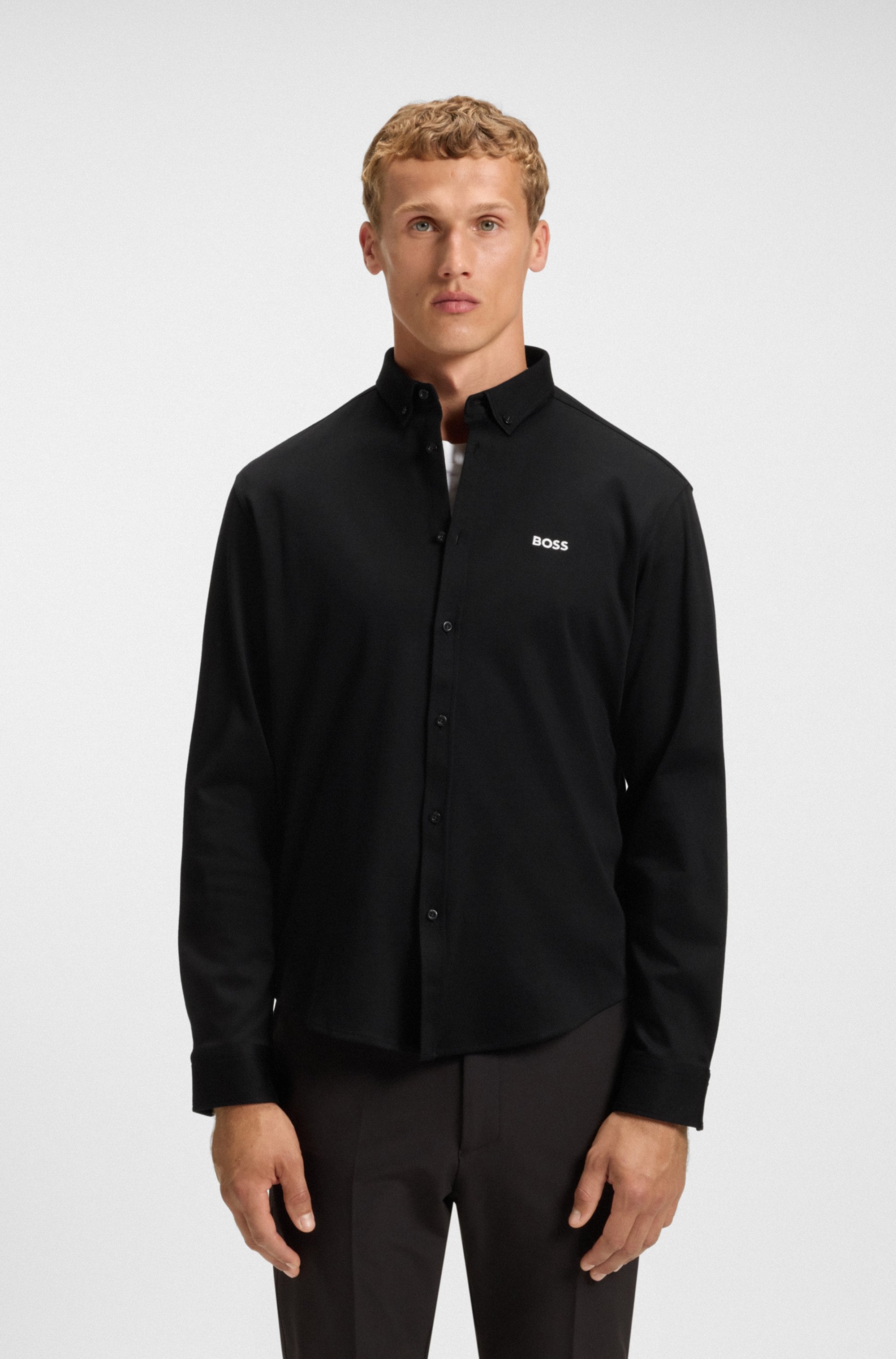 BOSS GREEN Langarmhemd "B Motion L", softe Baumwolle, Vier-Wege-Stretch, kn günstig online kaufen