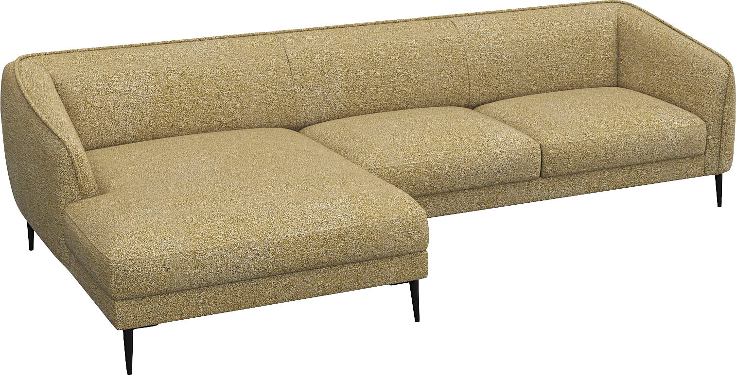 FLEXLUX Ecksofa »Belle Designsofa, L-Form, B/T 288/149 cm«, Skandinavisches Design, In hochwertiger Verarbeitung