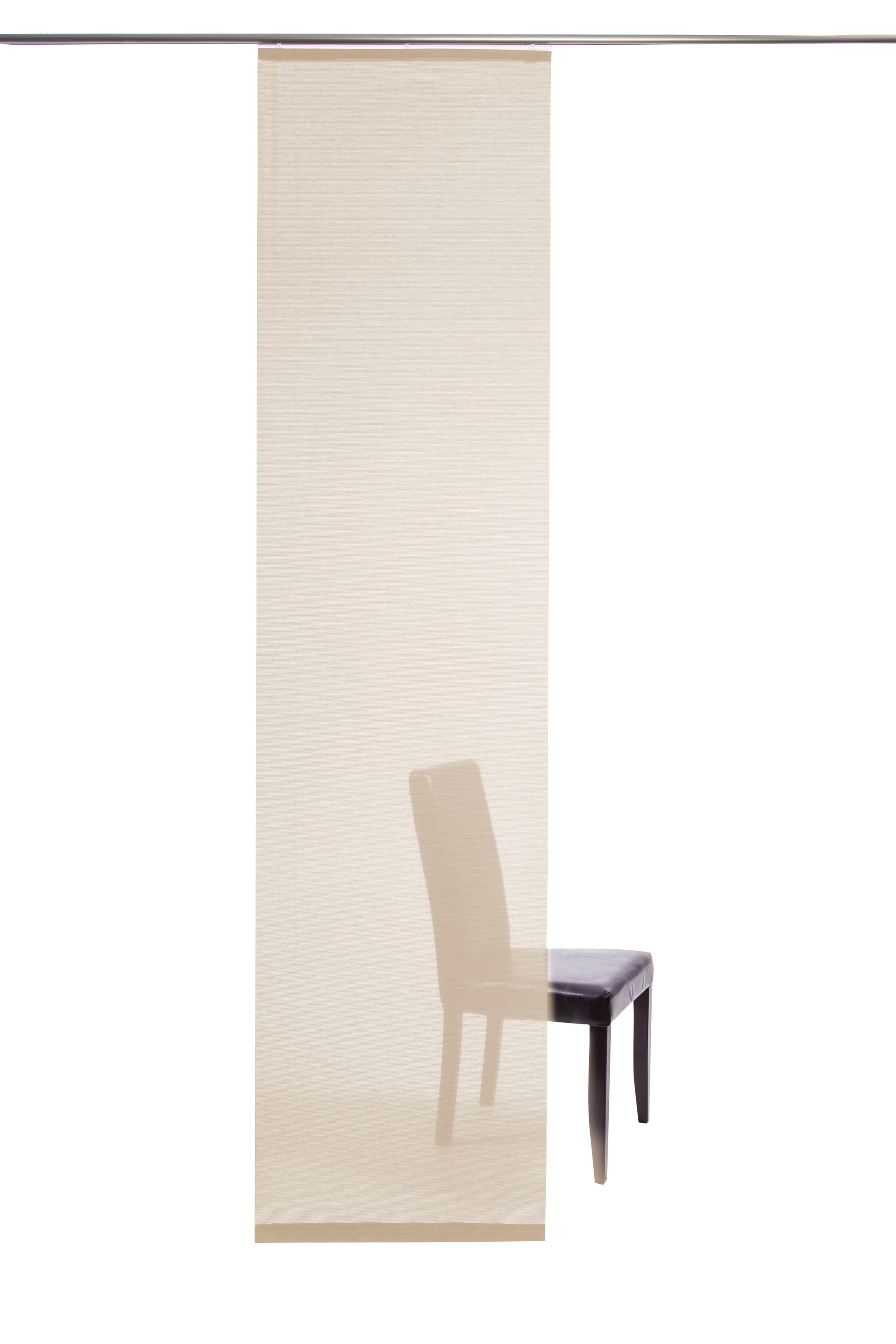 Schiebegardine HOMING, B:60cm H:245cm, beige, Obermaterial: 100% Polyester, Wohnzimmer, Gardinen, "Manhattan", Flächenvorhang