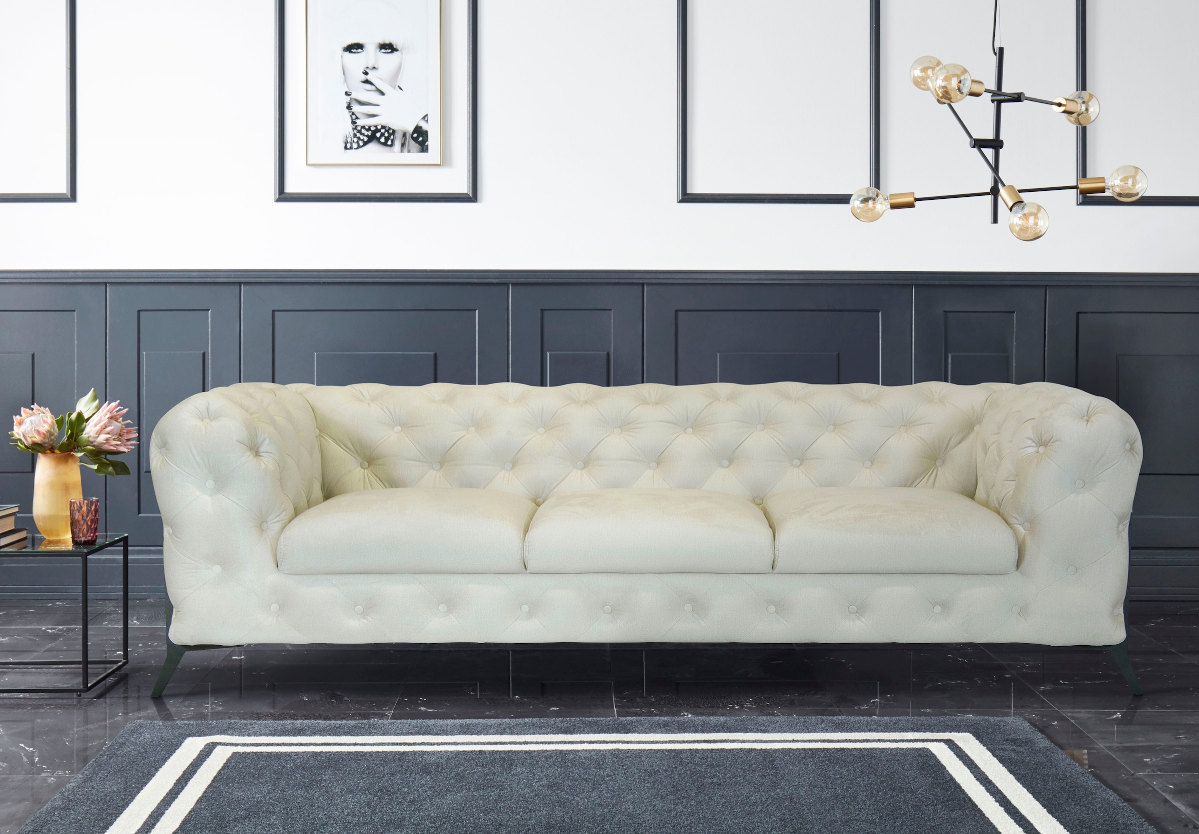 Home affaire Chesterfield-Sofa "Amaury" aufwändige Knopfheftung, moderne Ch günstig online kaufen