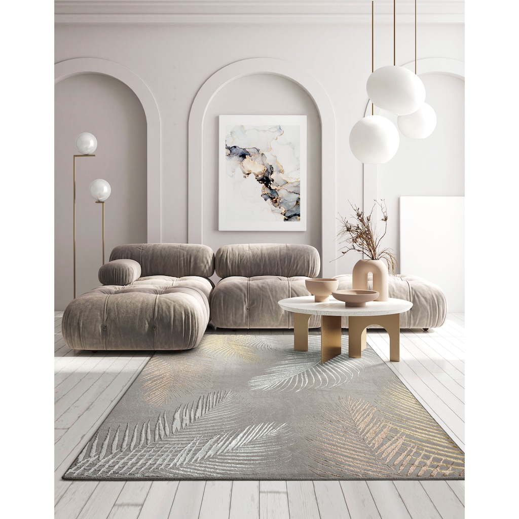 Wohnen Teppiche merinos Teppich »Creation 50051«, rechteckig, 8 mm Höhe, Wohnzimmer Teppich, elegant, glänzend, Kurzflor, kusche
