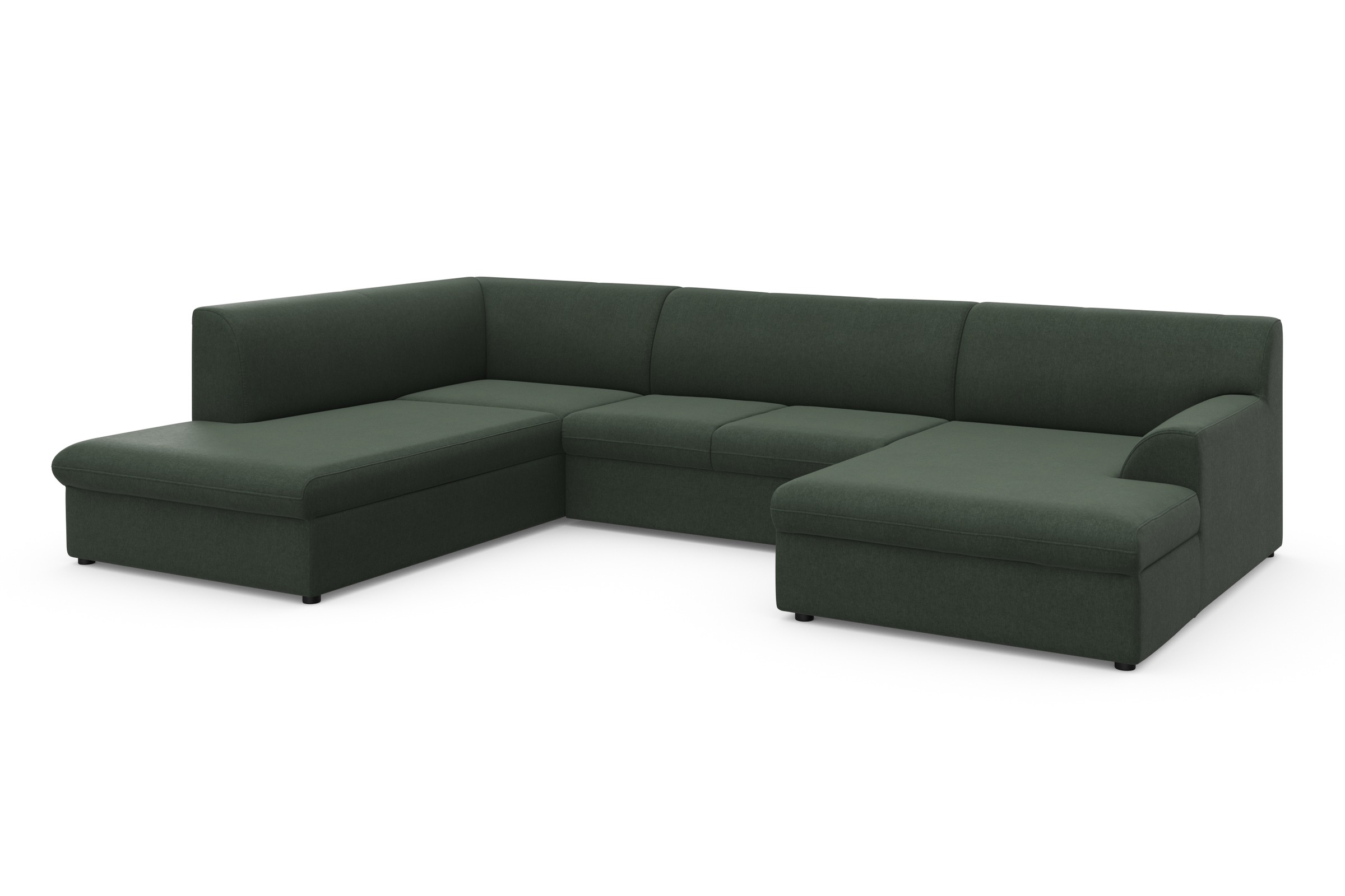 DOMO collection Wohnlandschaft »Topper, elegant und zeitlos, komfortabel, U-Form«, wahlweise mit Bettfunktion