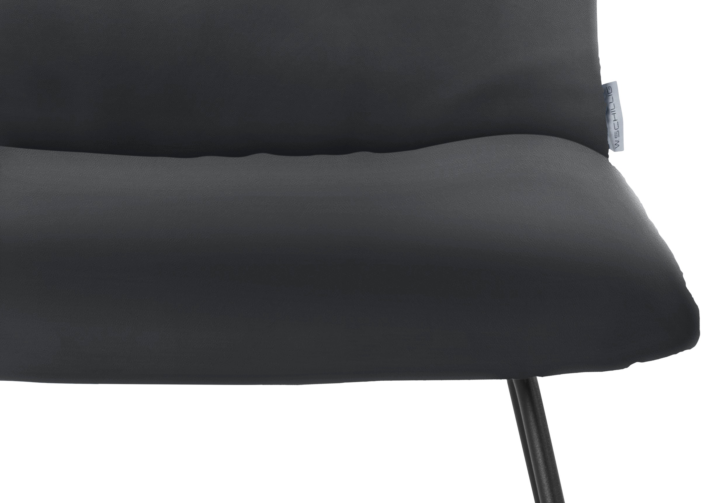 W.SCHILLIG Polsterstuhl »jakob«, Longlife Xtra-Leder Z59, mit Drahtrohrgestell in Schwarz pulverbeschichtet