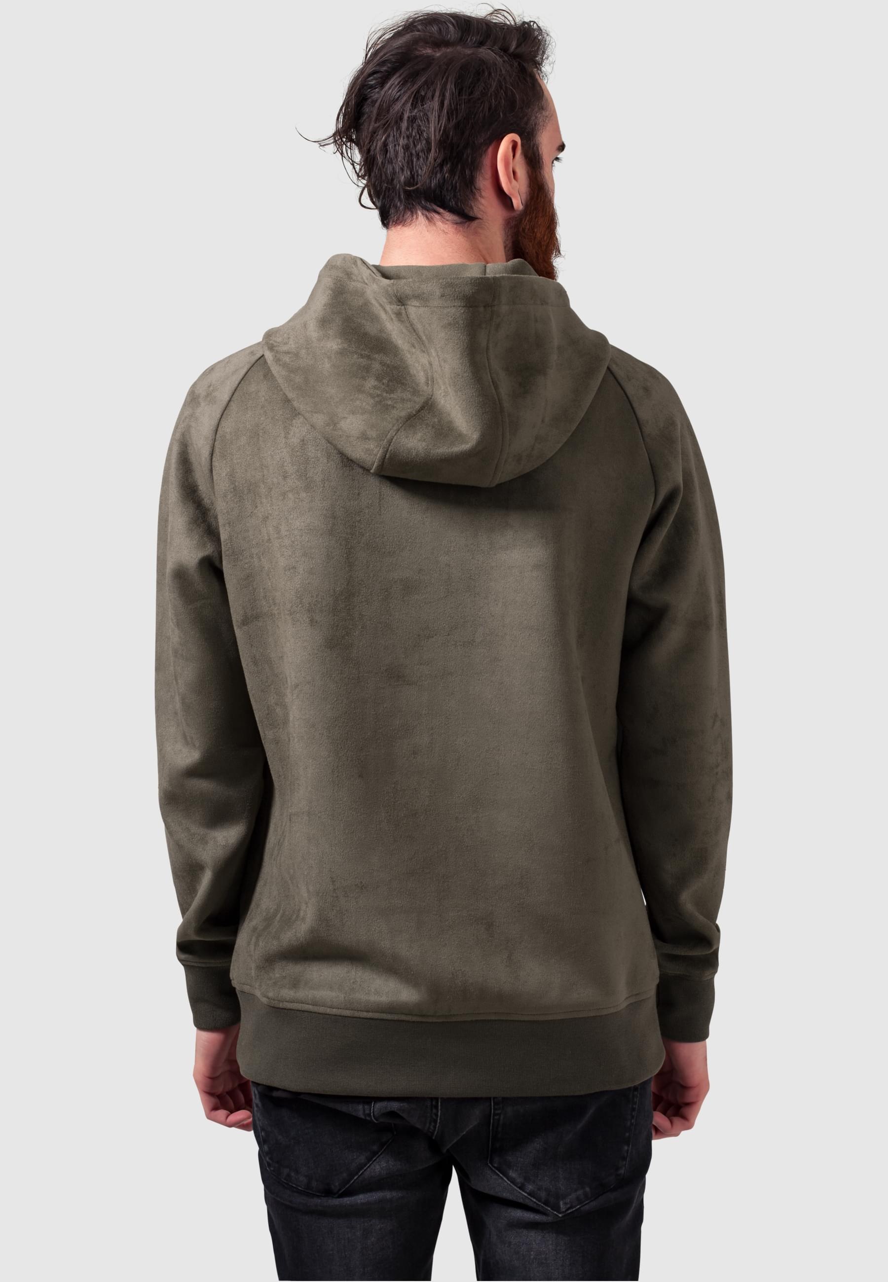 URBAN CLASSICS Sweatshirt »Urban Classics Herren Imitation Suede Hoody«, (1 tlg.)