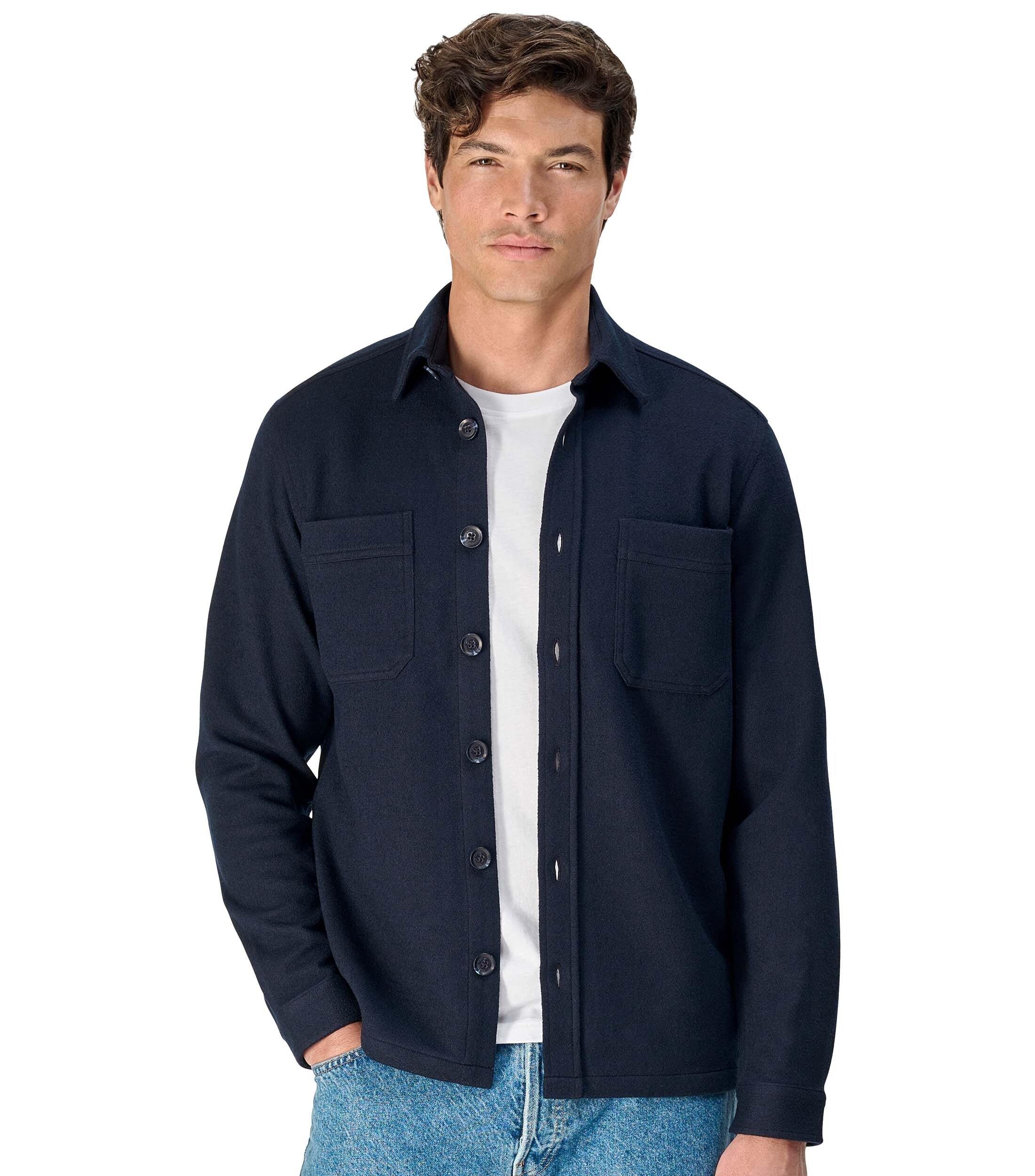 CASAMODA Langarmhemd "CASAMODA Hemdjacke uni" günstig online kaufen