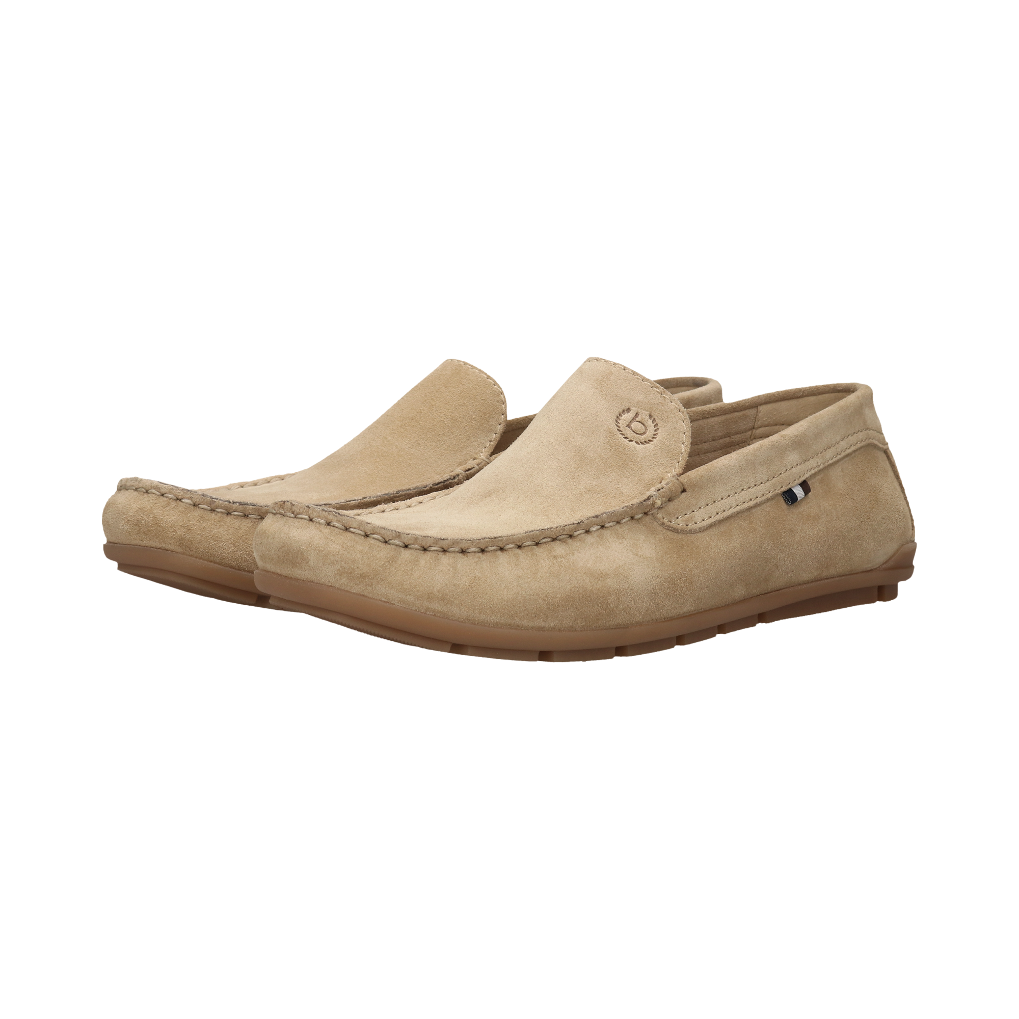Slipper BUGATTI, Herren, Gr. 40, beige, Veloursleder, Schuhe Slipper, Mokassin, Slip in, Schlupfschuh, Loafer mit Soft Fit-Ausstattung 4