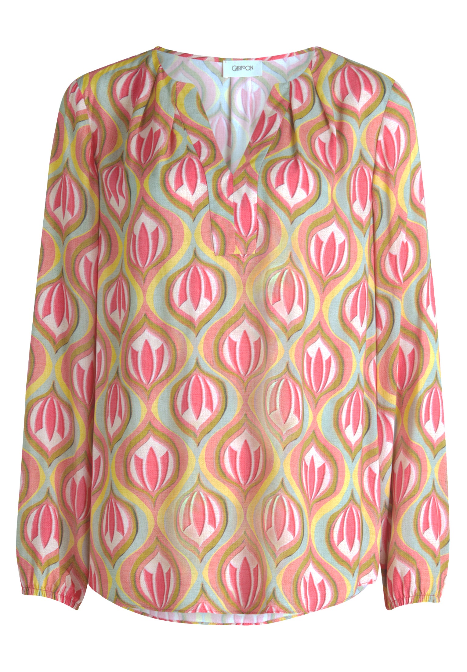 Cartoon Schlupfbluse "Cartoon Damen Casual-Bluse mit Muster" günstig online kaufen