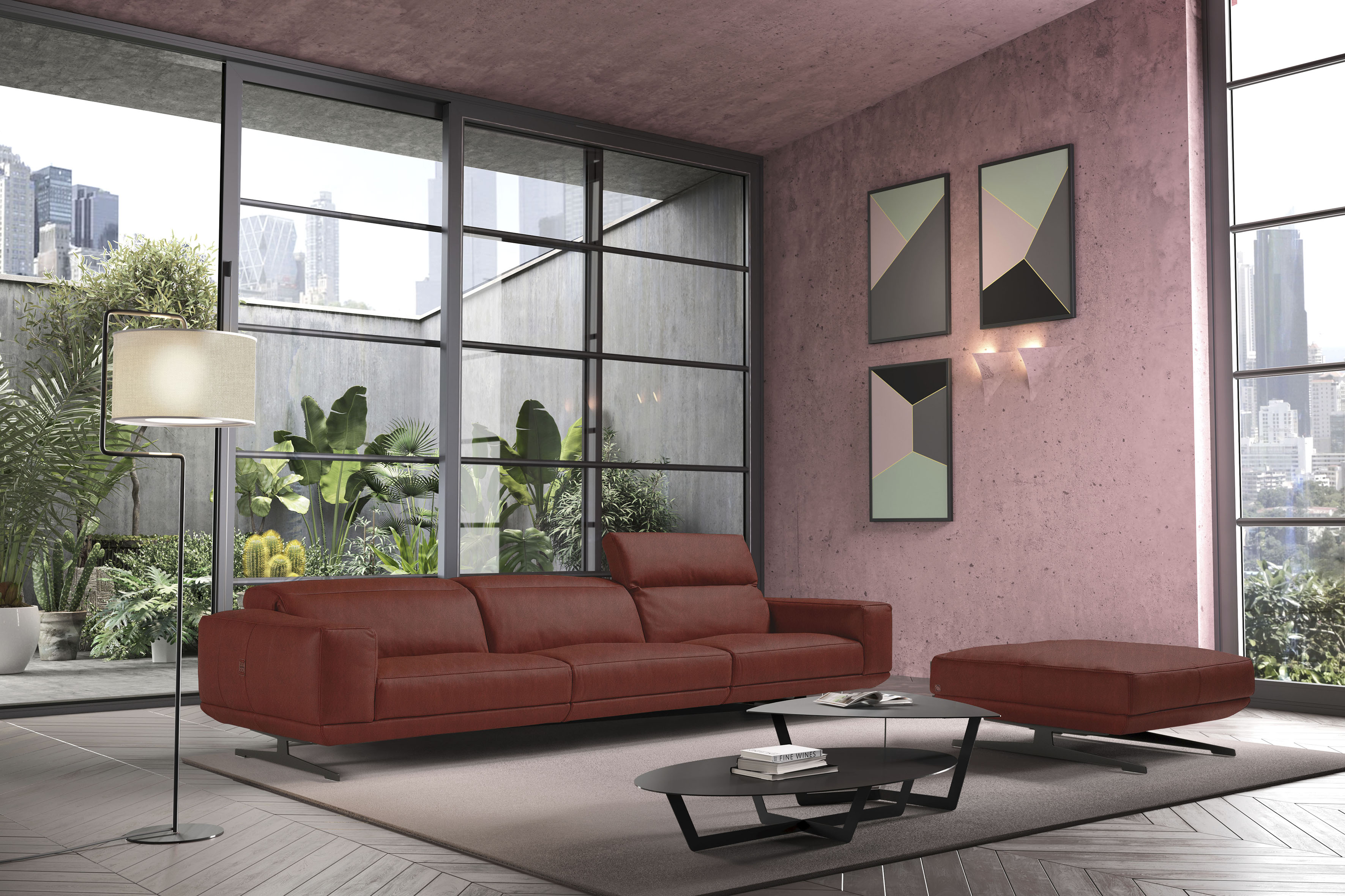 Egoitaliano 3-Sitzer "Gloria, super bequem, hochwertige Verarbeitung, edles Design, Megasofa" beidseitig verstellbare Rückenelemente, mit Designmetallfüßen