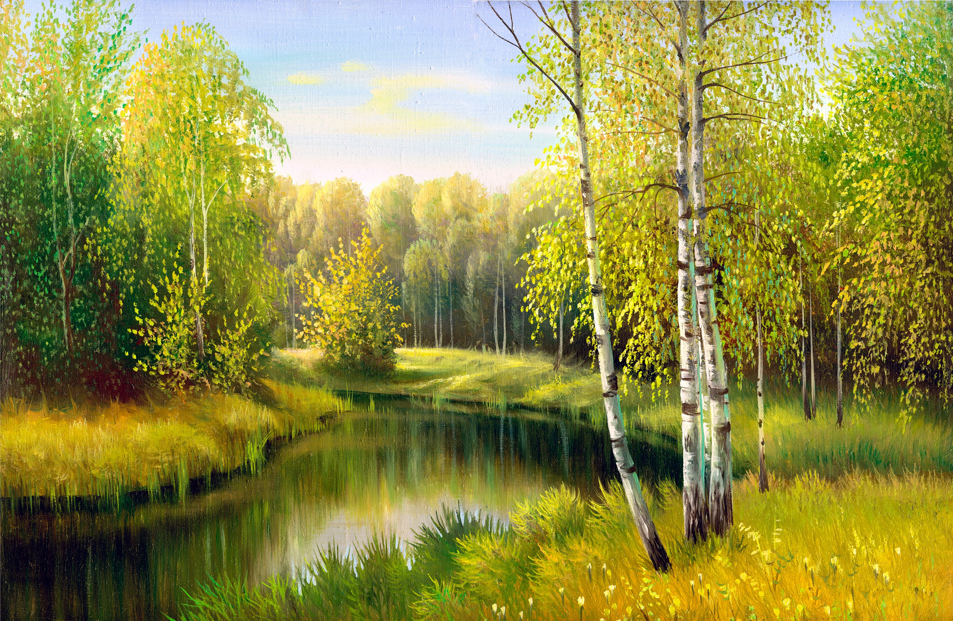 Papermoon Fototapete "River in Autumn Day" glatt