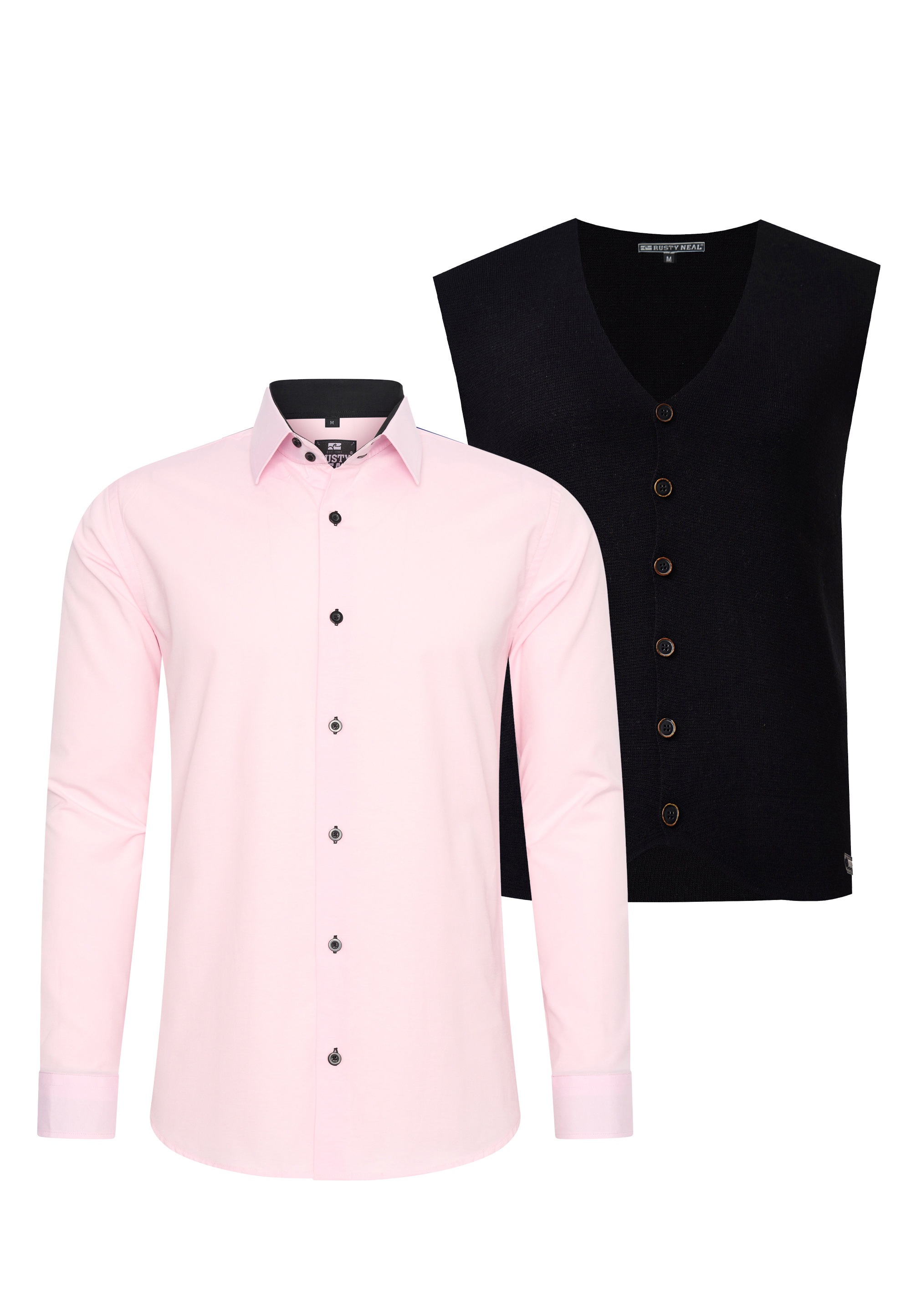 Thumbnail - Rusty Neal Langarmhemd mit Weste