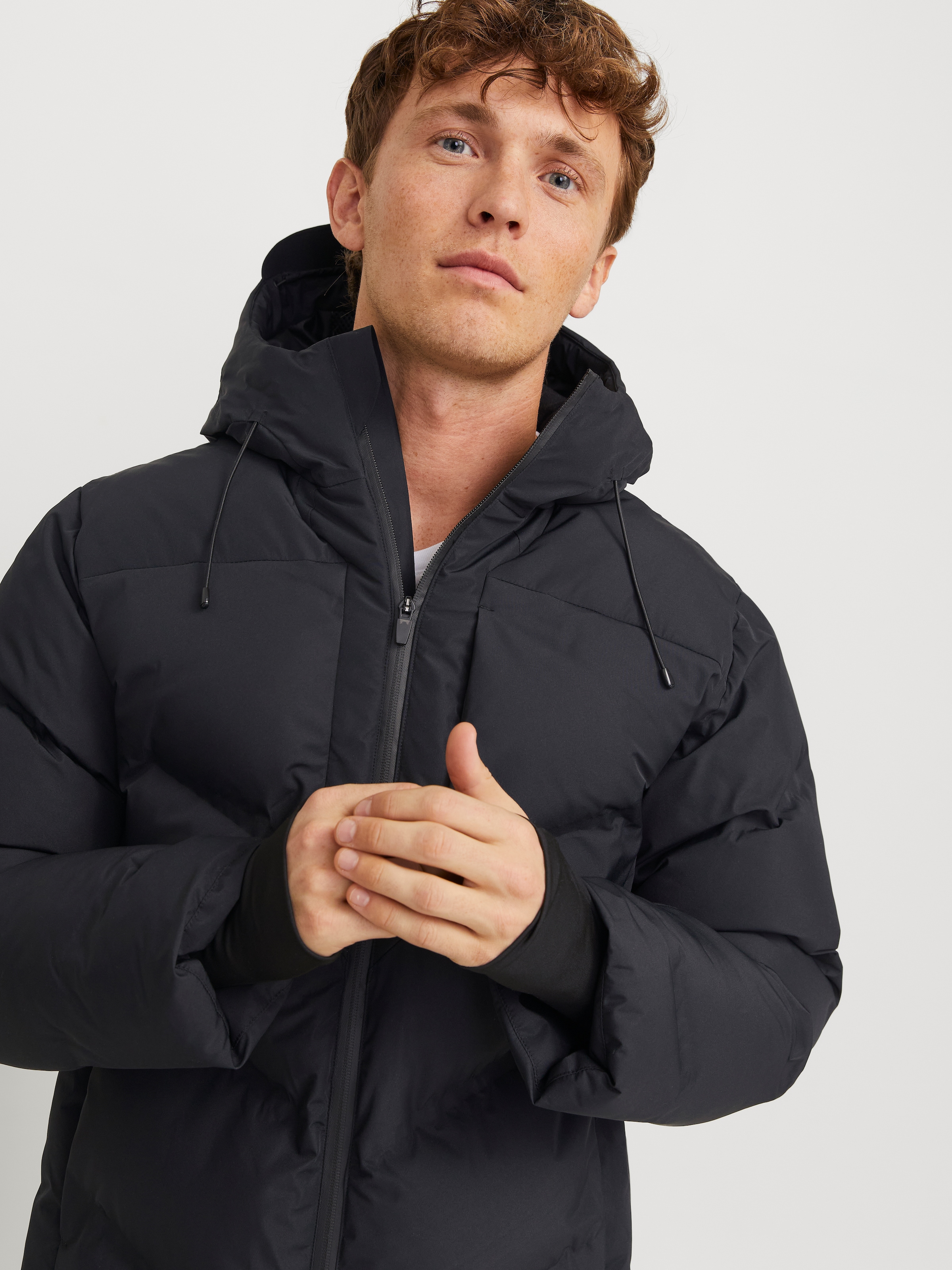 Jack & Jones Steppjacke »JCOSLAY HEAT QUILTED PUFFER SN«, mit Kapuze