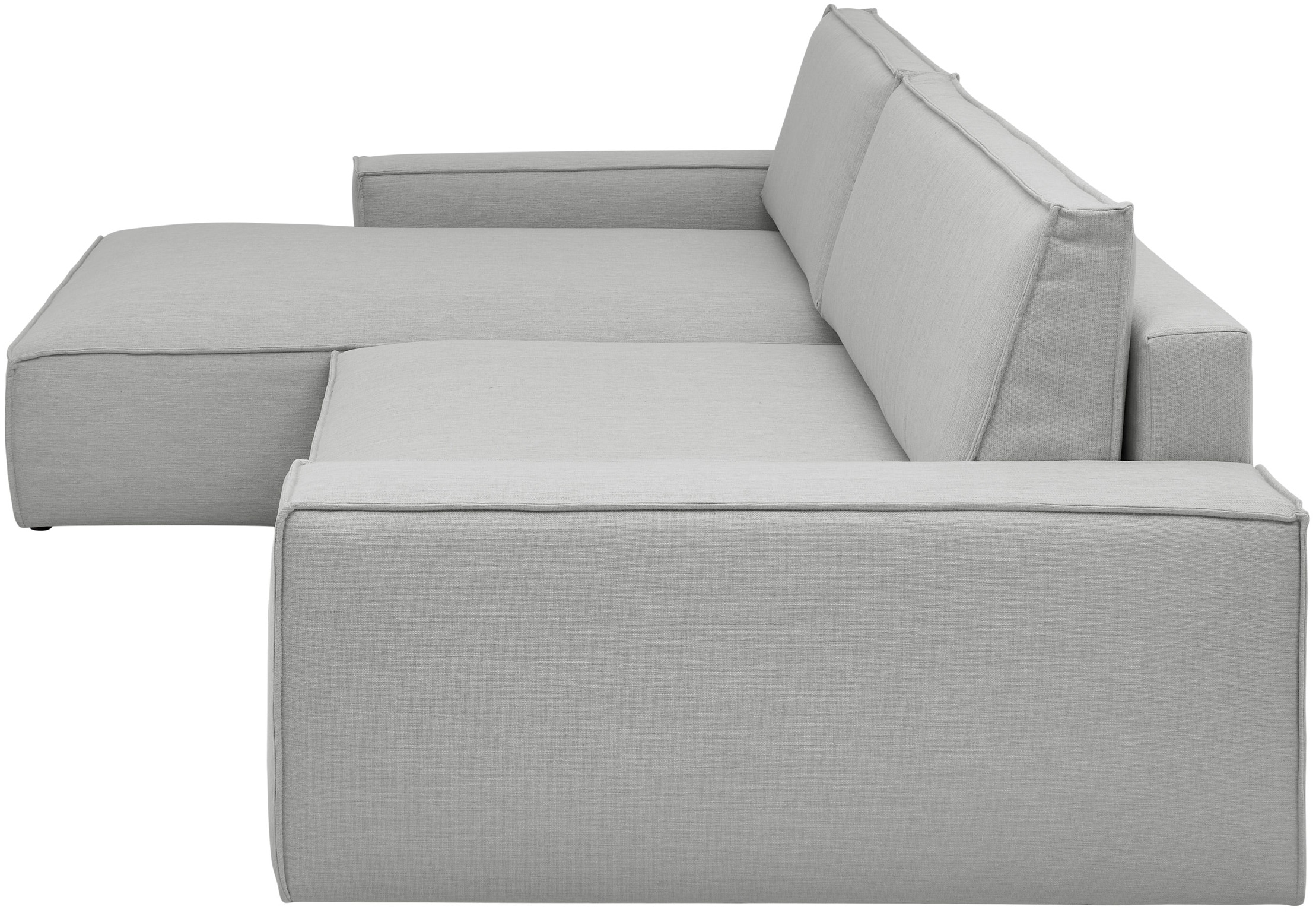 Home affaire Ecksofa »NEU: SHERWOODL XXL 284, Big-Sofa L-Form, tiefe Sitzfläche 95 cm, Cord,«, Leinenoptik, Recamiere rechts/links, auch als Schlafsofa stellbar