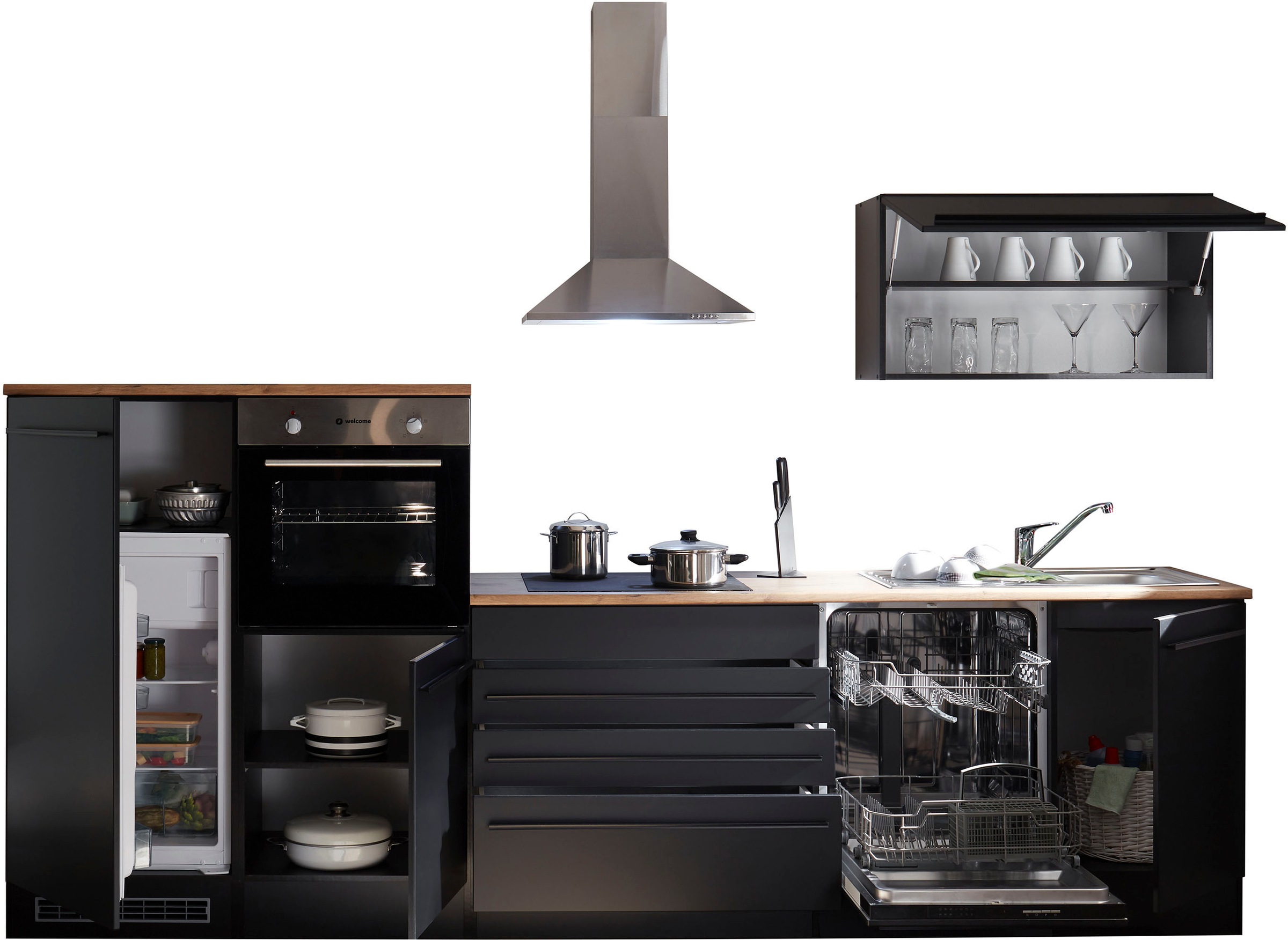 Thumbnail - BASIC by Balculina Küchenzeile "Jazz" Breite 320 cm, wahlweise mit E-Geräten