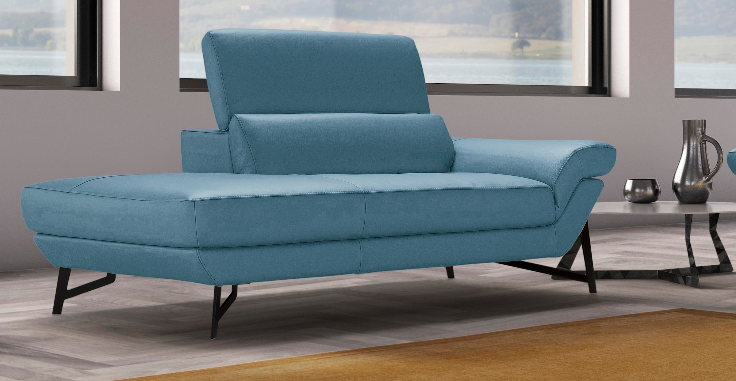 Egoitaliano Ottomane "Narcisa, Designsofa", mit verstellbarer Kopfstütze, Solitärmöbel als Blickfang