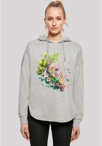 Kapuzenpullover »Baum mit Blumen Oversize Hoodie«